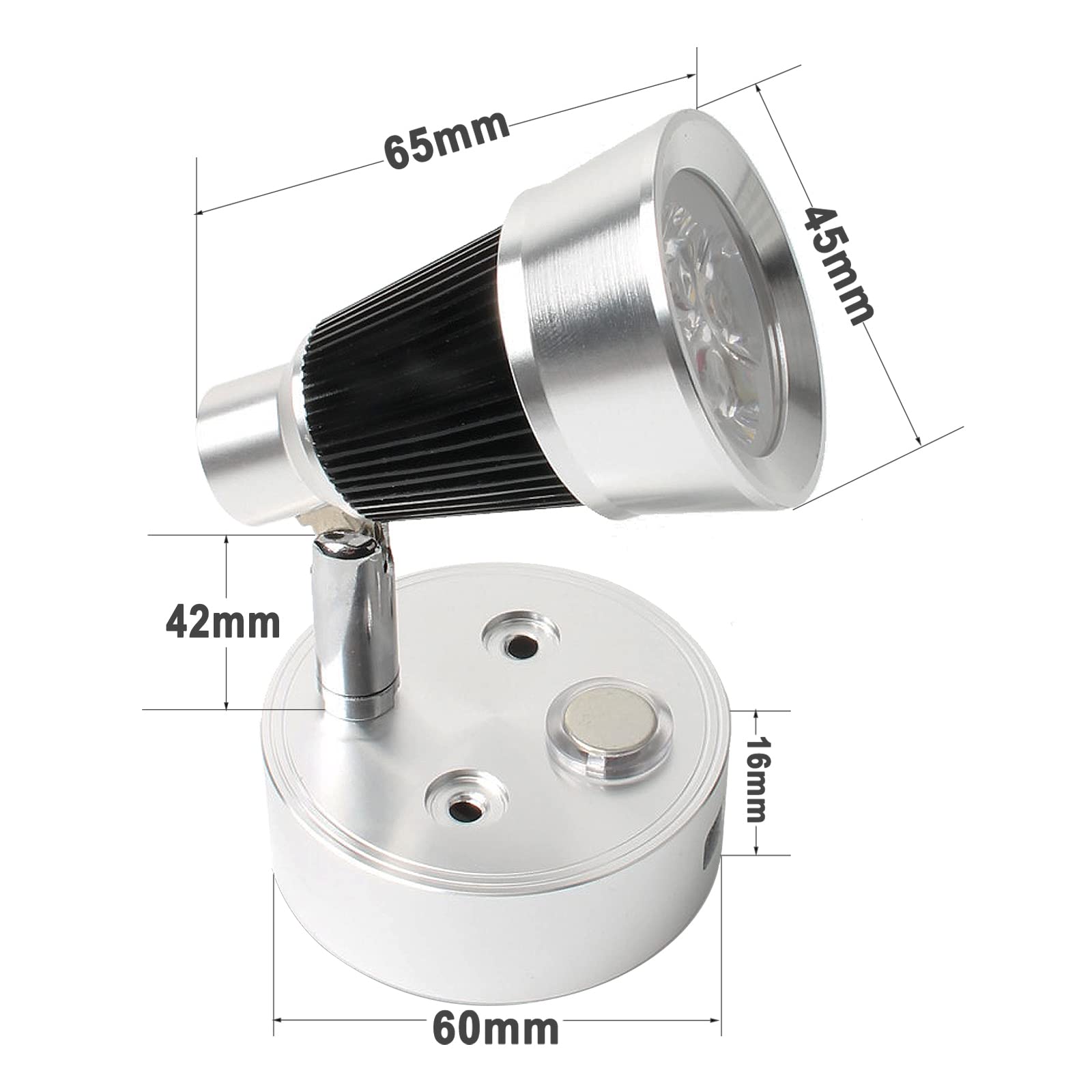12V RV LED Interior Light with USB Port - Dimmable Touch Bedside Reading Lamp in Warm White for Camper, Trailer, Caravan, Truck, Boat & Motorhome - Perfect for Nighttime Reading & Cozy Ambiance Lighting