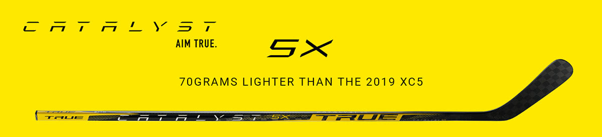 TRUE Catalyst 5X Intermediate Ice Hockey Stick - Lightweight Carbon Fiber Hockey Stick for Youth & Adult Players - Perfect for Ice Rink Games, Practice & Competitive Play