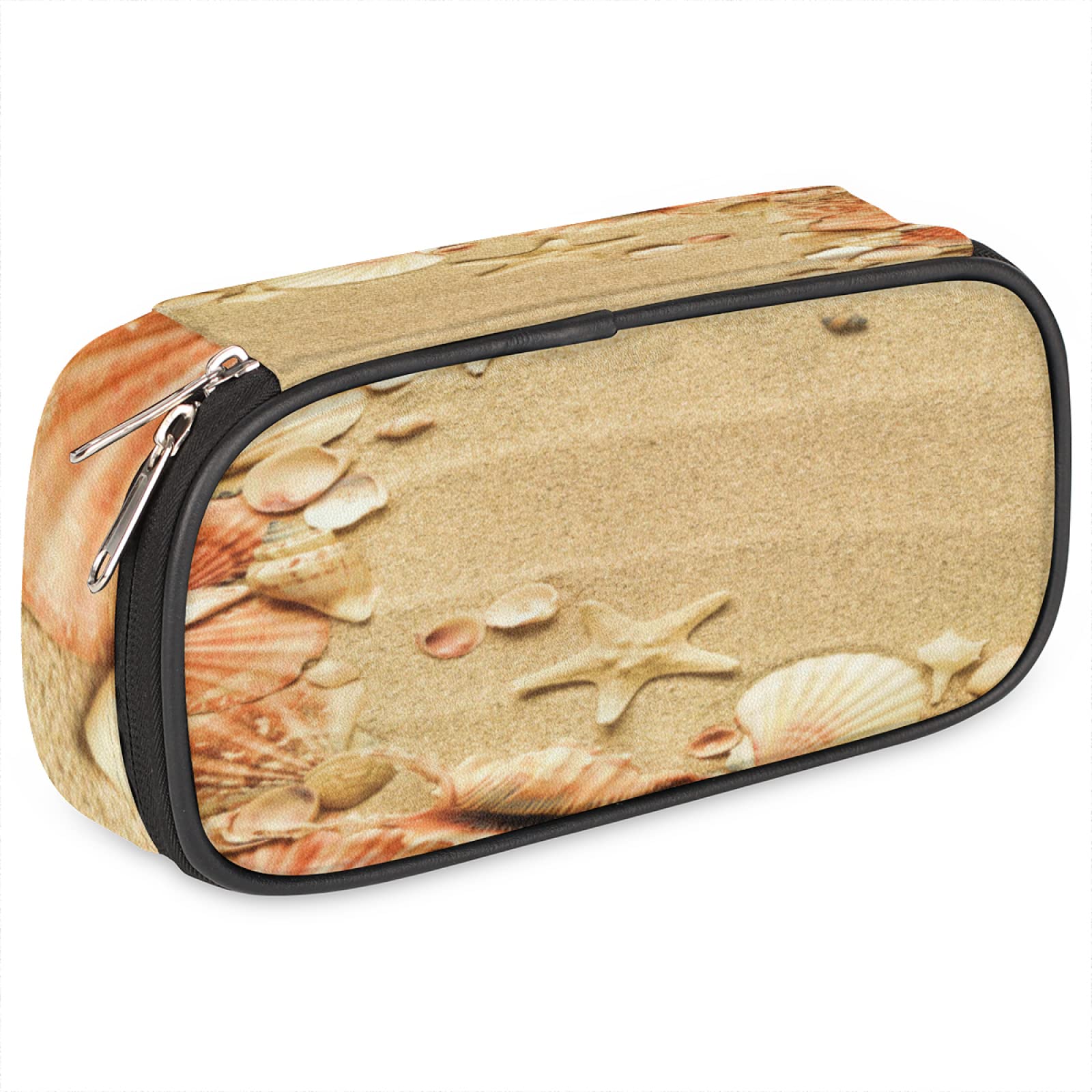 Funky Cute Ocean Starfish Seashell Pencil Case - Large Capacity Pen Pouch & Stationery Organizer for School, College, Office Supplies | Portable Pencil Bag for Students, Teachers & Professionals - Perfect for Backpacks, Desks & Work Essentials Organization