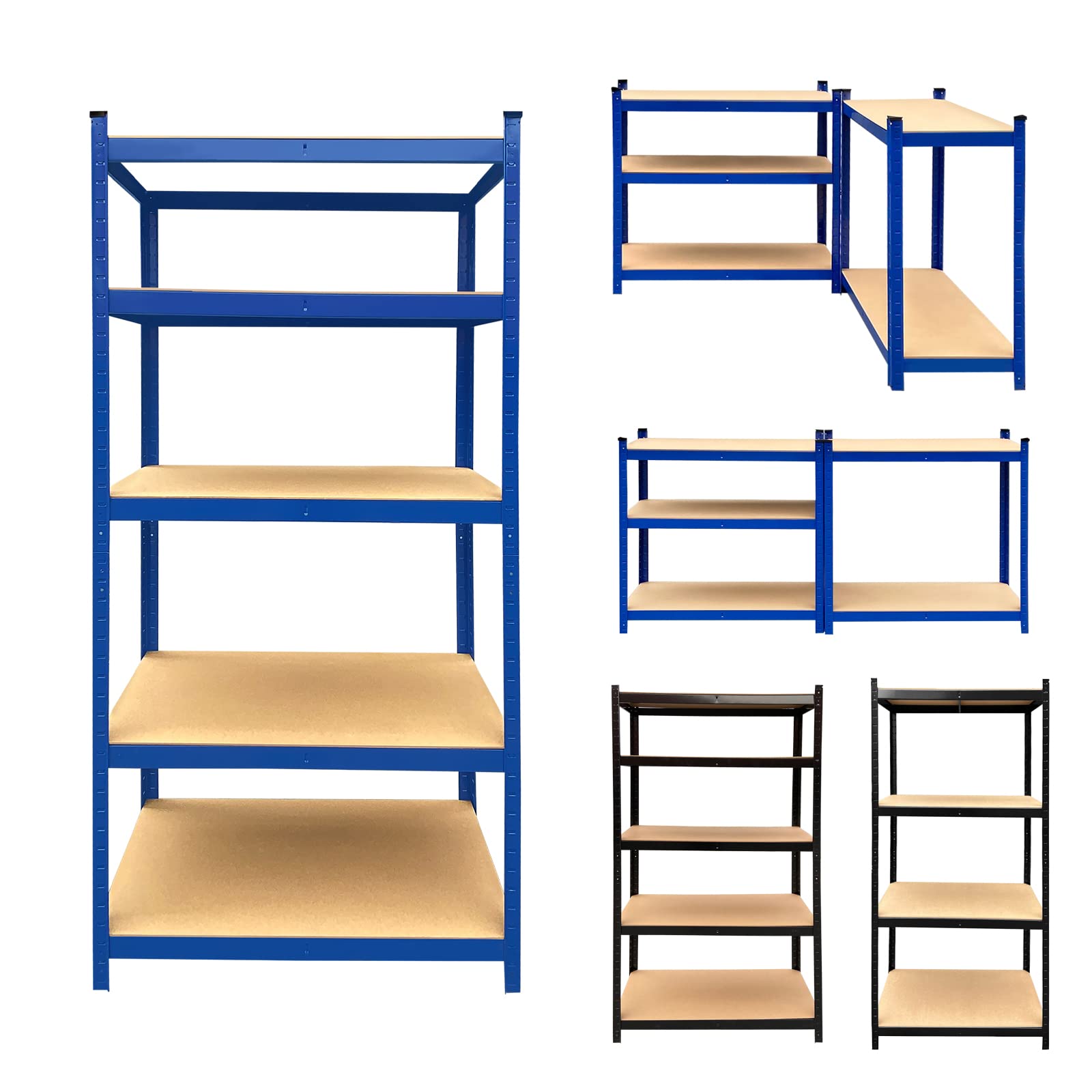 Heavy Duty 4-Tier Metal Garage Shelves - 875KG Capacity Storage Rack for Garage, Closet, Kitchen, Workshop & Office | Durable Utility Shelving for Greenhouse, Home & Commercial Use