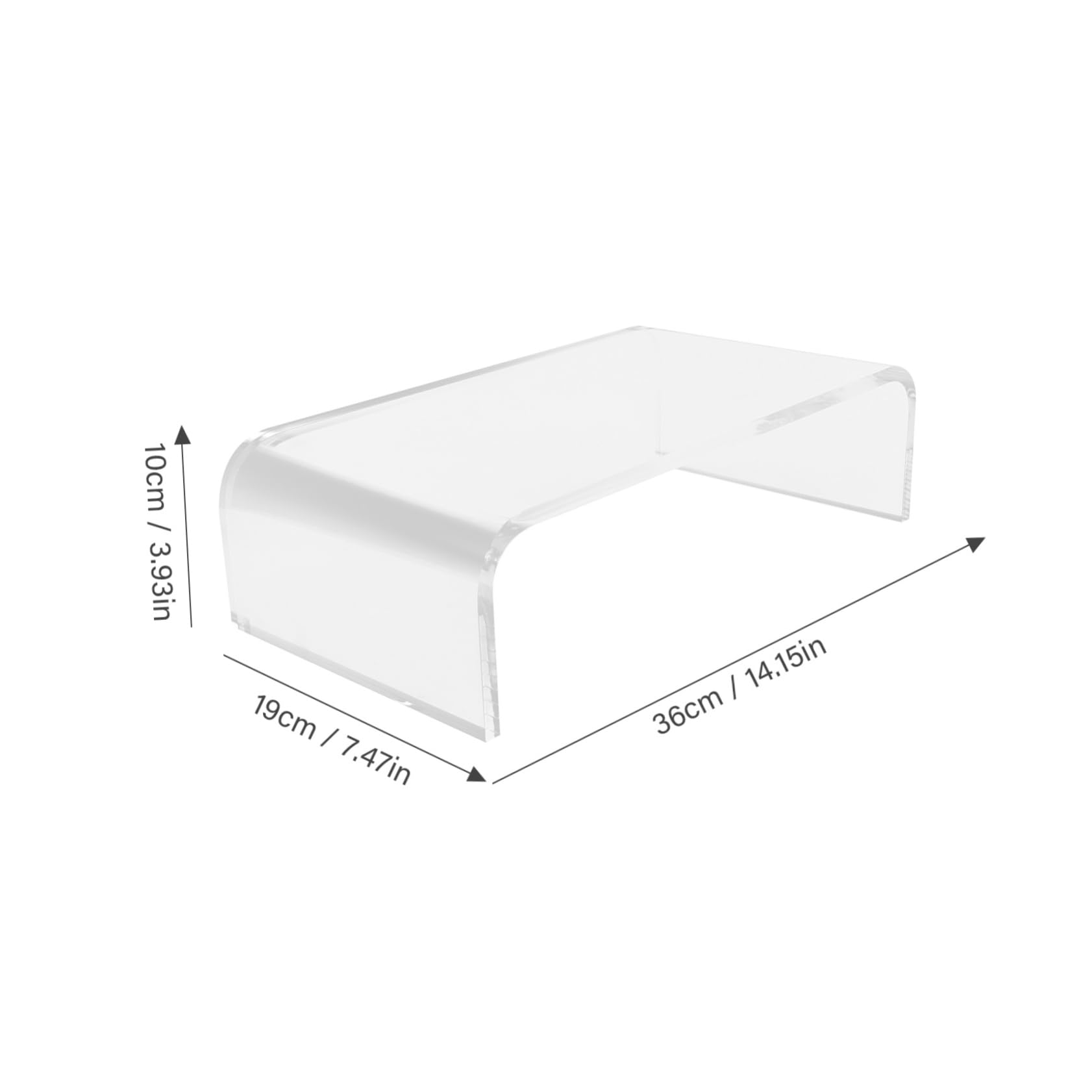 DIYEAH Clear Acrylic Computer Monitor Riser - Adjustable Laptop Stand, Printer Shelf, Screen Desk Organizer for Home Office, Gaming Setup, and Workspace Efficiency