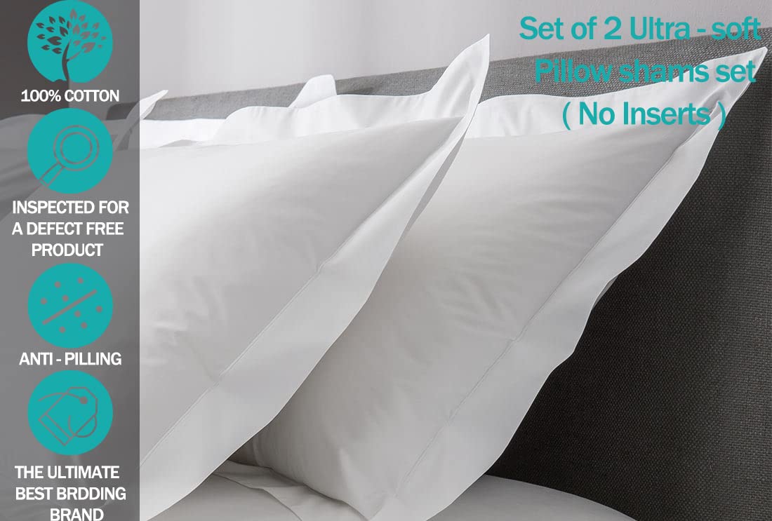 Premium Hotel Style King Size Pillow Shams Set of 2 - 20