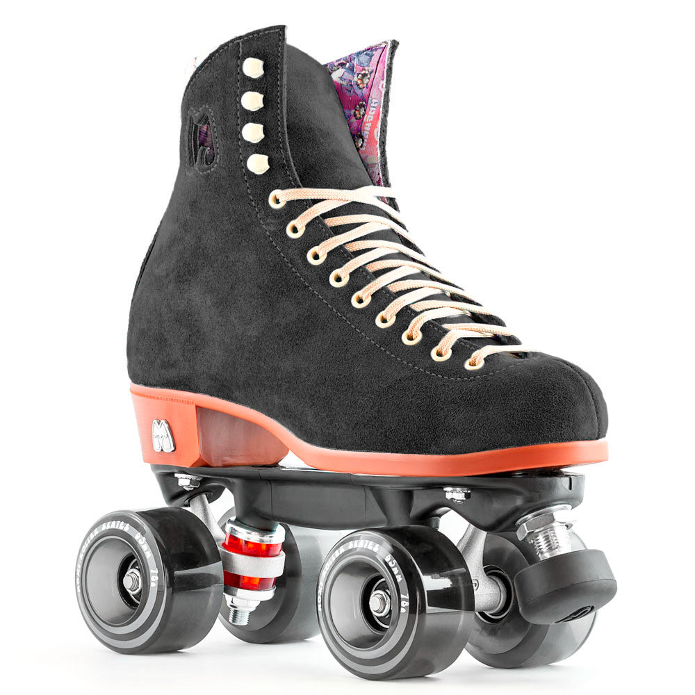 Moxi Lolly Roller Skates - Black Outdoor & Indoor Quad Skates for Women & Girls - Perfect for Park, Rink, Street Skating and Roller Derby