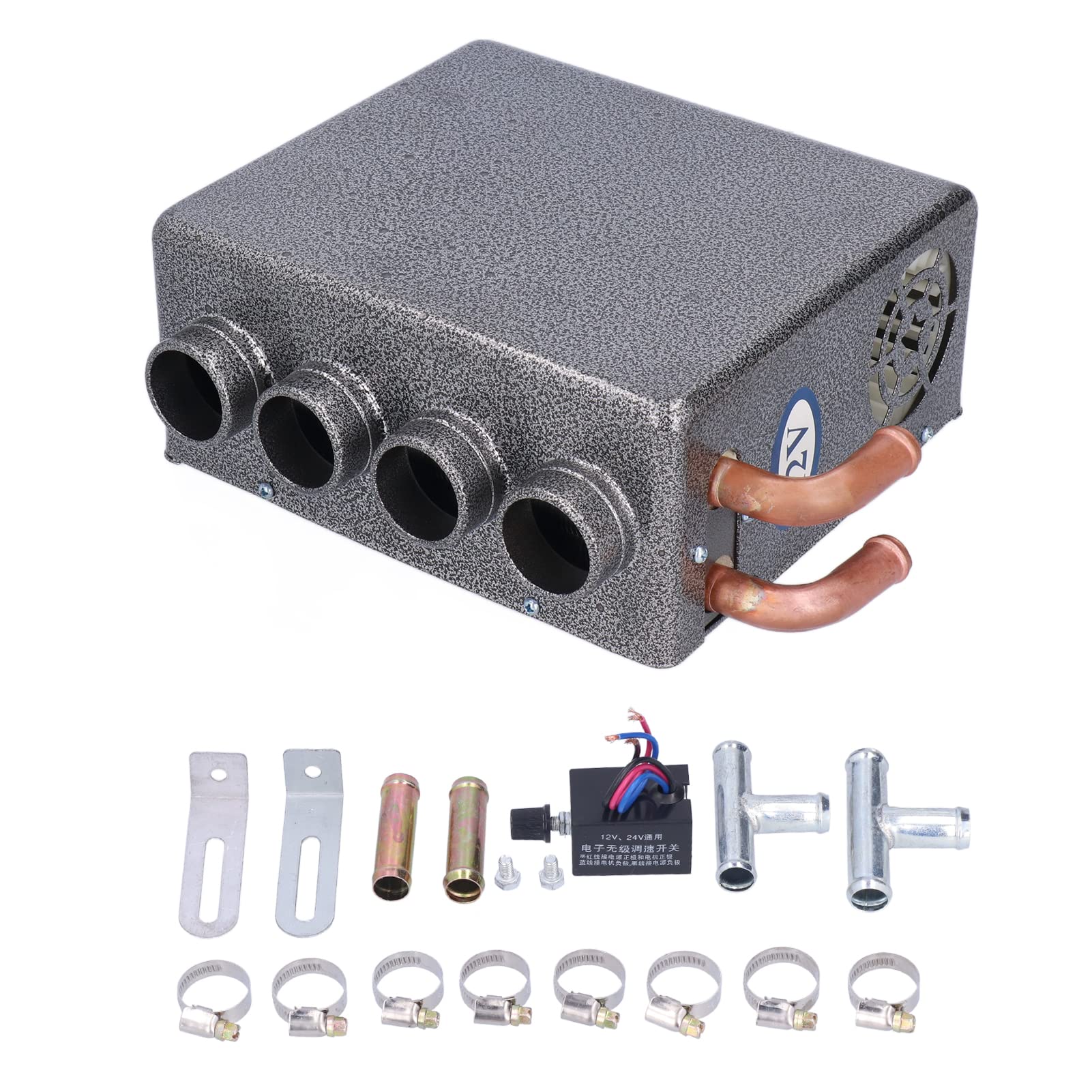 12V 80W Universal Car Defogger & Heater - Portable 4-Hole Fast Heating Fan for Windshield Defrosting & Demisting - Perfect for Winter Driving & Cold Weather Use