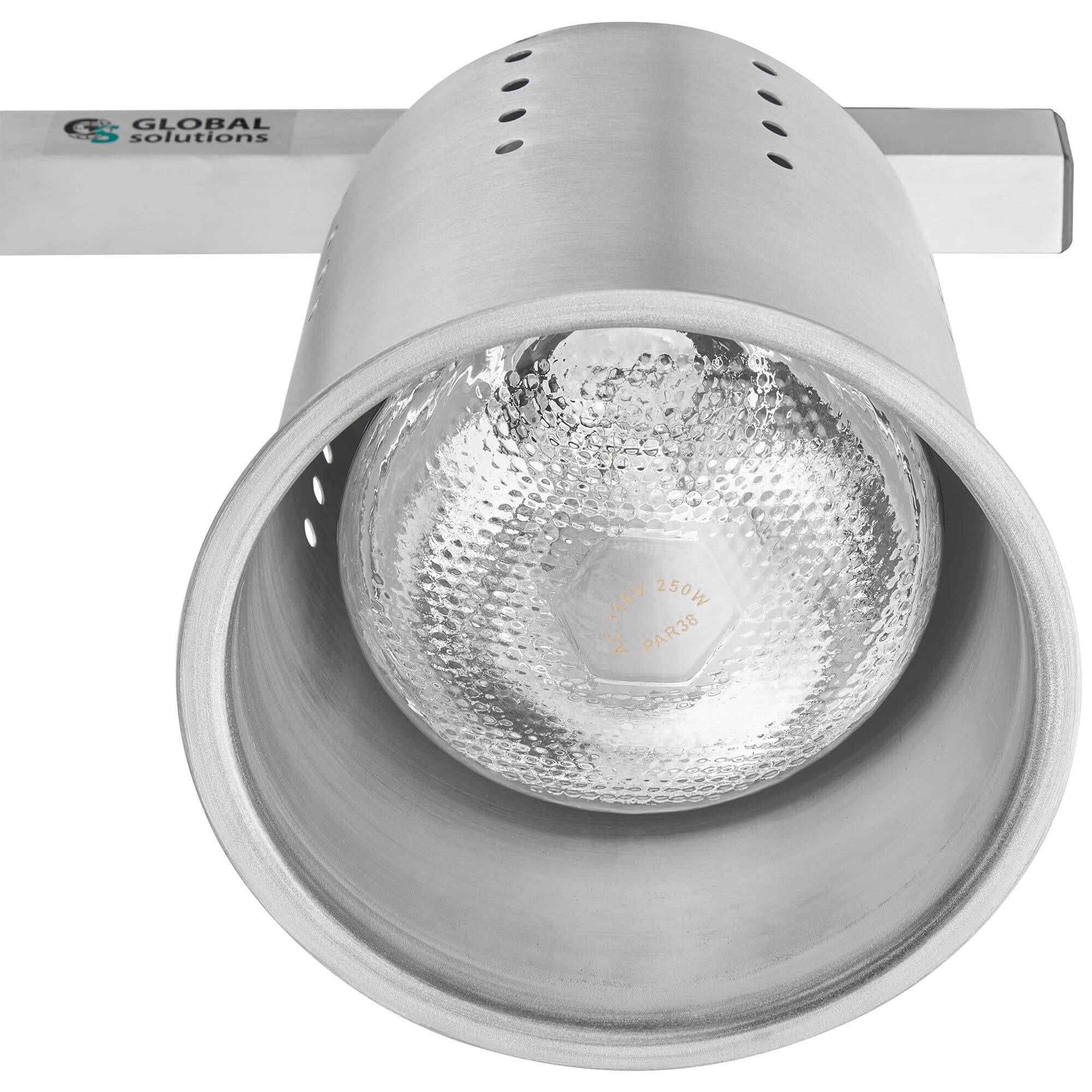 GS1670 Adjustable Heat Lamp - Stainless Steel Commercial Food Warmer with 4 Height Settings & Dual Bulbs | Non-Skid Feet for Safety | Perfect for Catering, Buffets, Restaurants & Food Service Stations