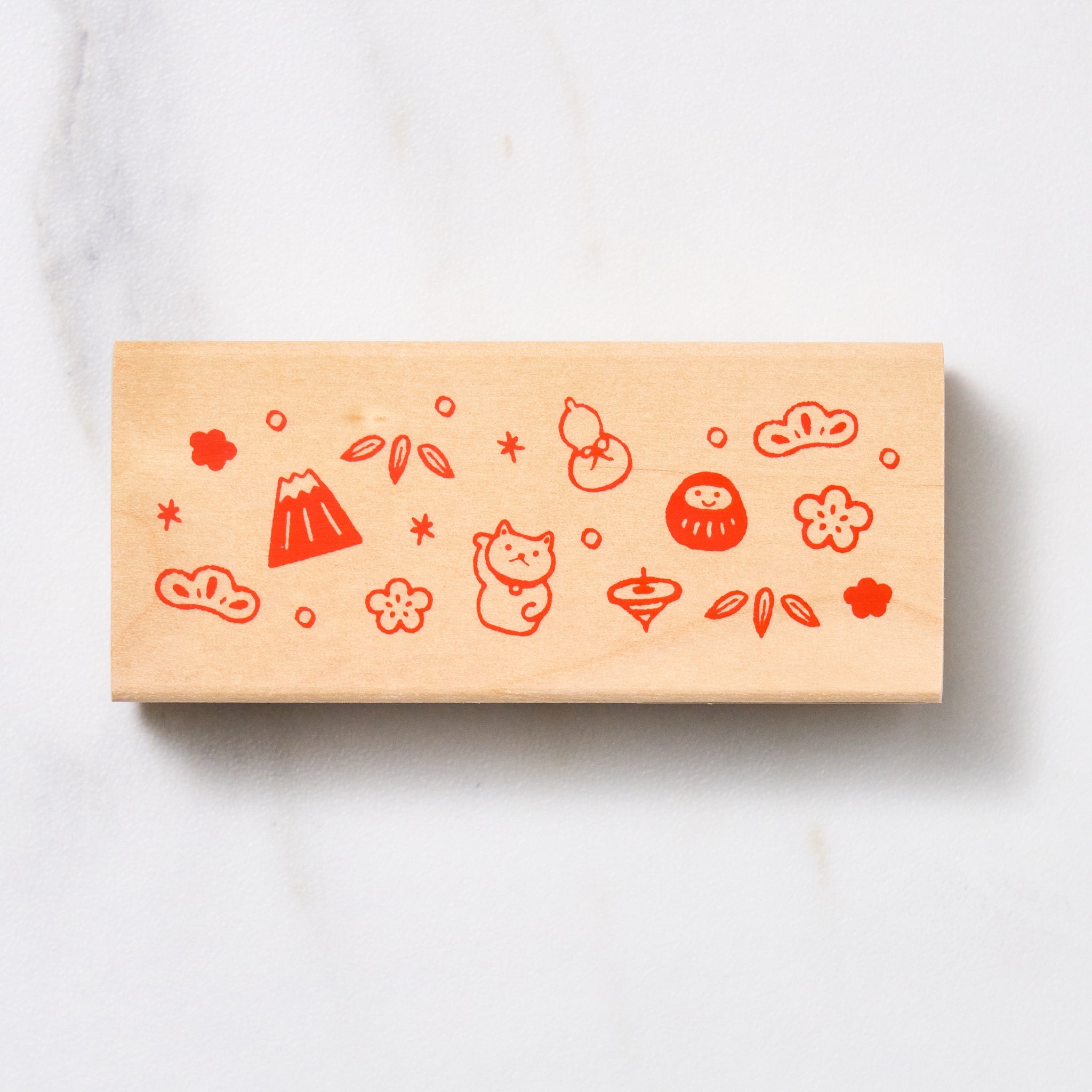 2025 Japanese New Year Long Stamp - KODOMO NO KAO for Greeting Cards & Scrapbooking | Traditional Japanese New Year Greetings & Stationery
