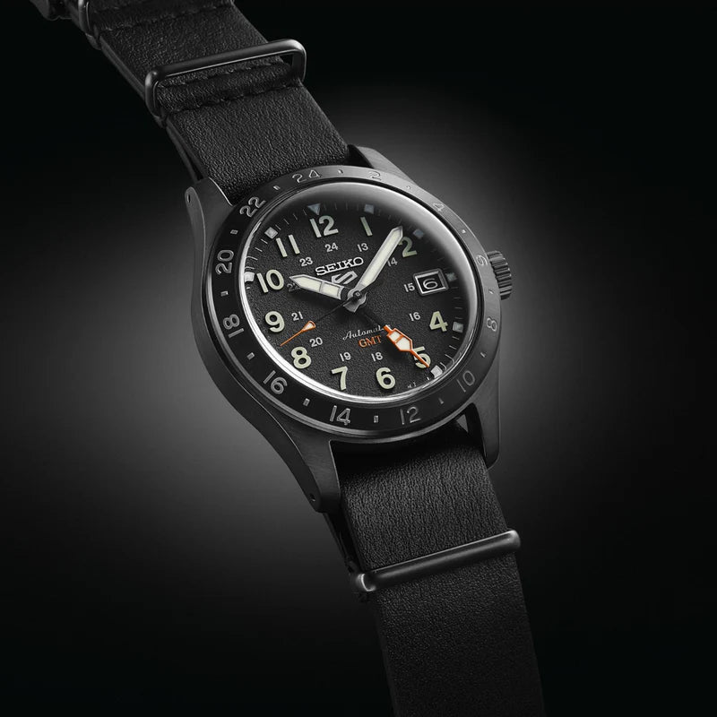 Seiko 5 Sports Automatic Men's Watch - 48mm Black Dial, Self-Winding Mechanical Watch for Men | Perfect for Business, Casual Wear & Outdoor Activities