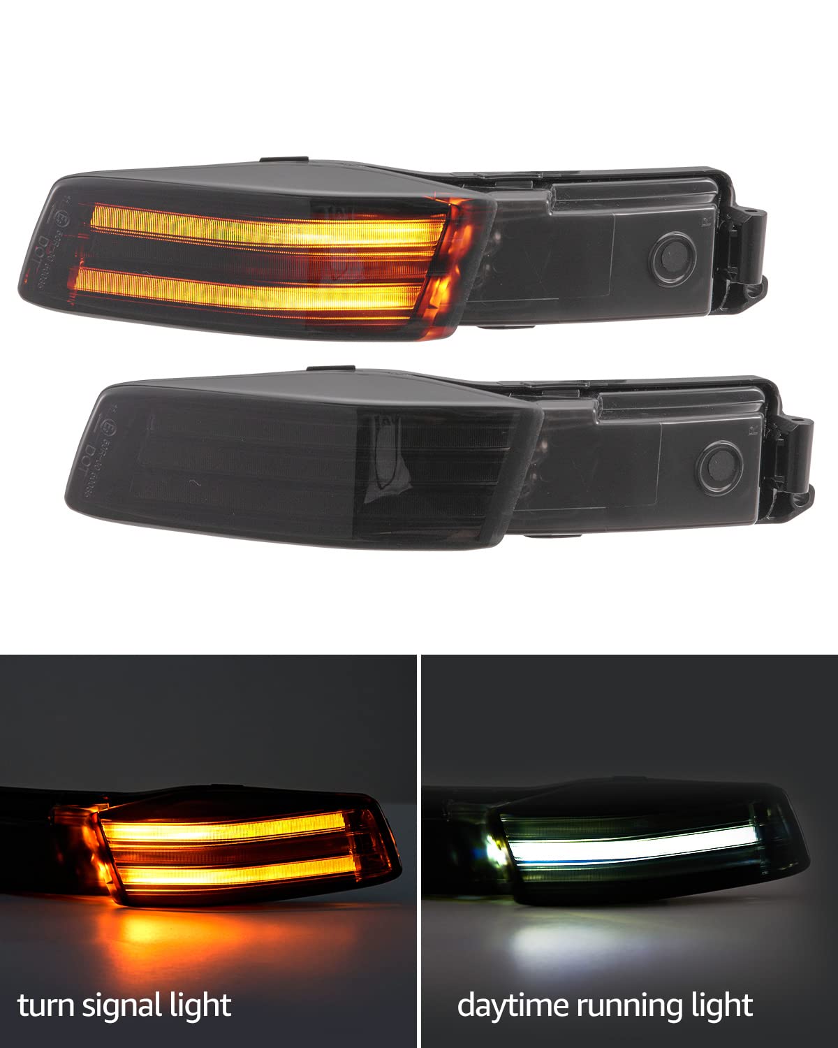 Can-Am Ryker Front Fender LED Lights - Smoked Black Wheel Lights with Turn Signals & Running Lights (2PCS) | UTV PRO Accessories for Enhanced Night Visibility & Off-Road Safety