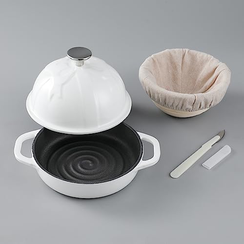 White with proofing basket