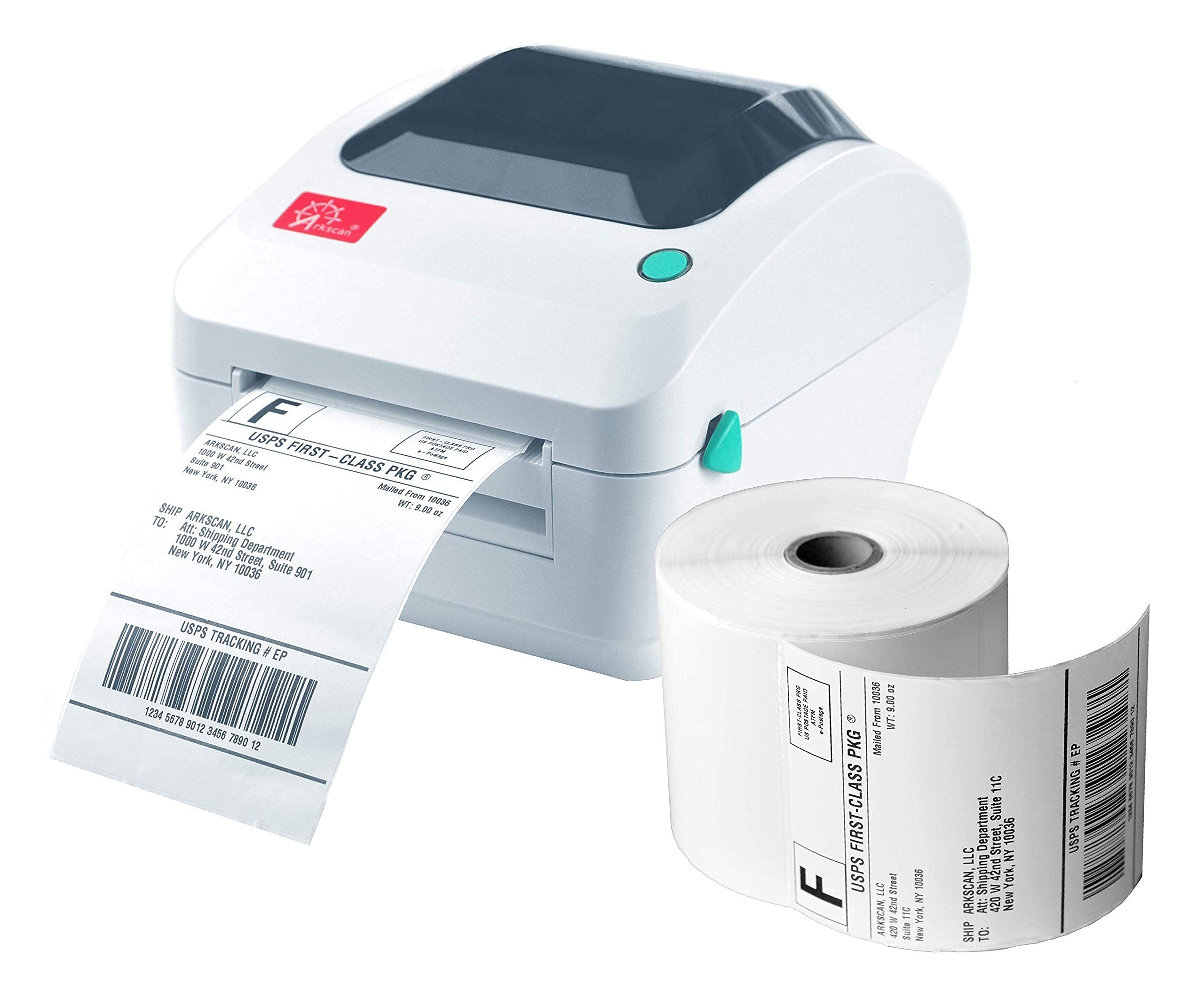 2054A USB & Ethernet/LAN Thermal Shipping Label Printer - Compatible with Amazon, eBay, PayPal, Etsy, Shopify, ShipStation, Stamps, UPS, USPS, FedEx, DHL - Works on Windows & Mac - Includes 1 Roll of 4x6 Labels - Perfect for E-commerce Sellers & Small Business Shipping Operations