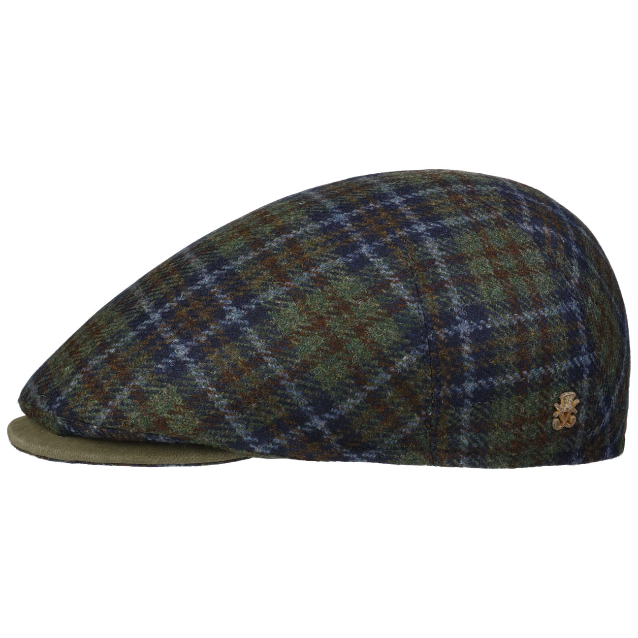 Mayser Marzio New Check Flat Cap - Stylish Wool Blend Men's Hat for Casual & Outdoor Wear