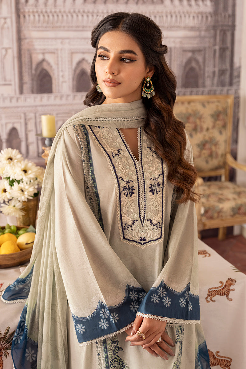 Minty Meadow 3-Piece Printed Lawn Suit for Women - Floral Summer Outfit - Perfect for Weddings, Parties & Casual Wear
