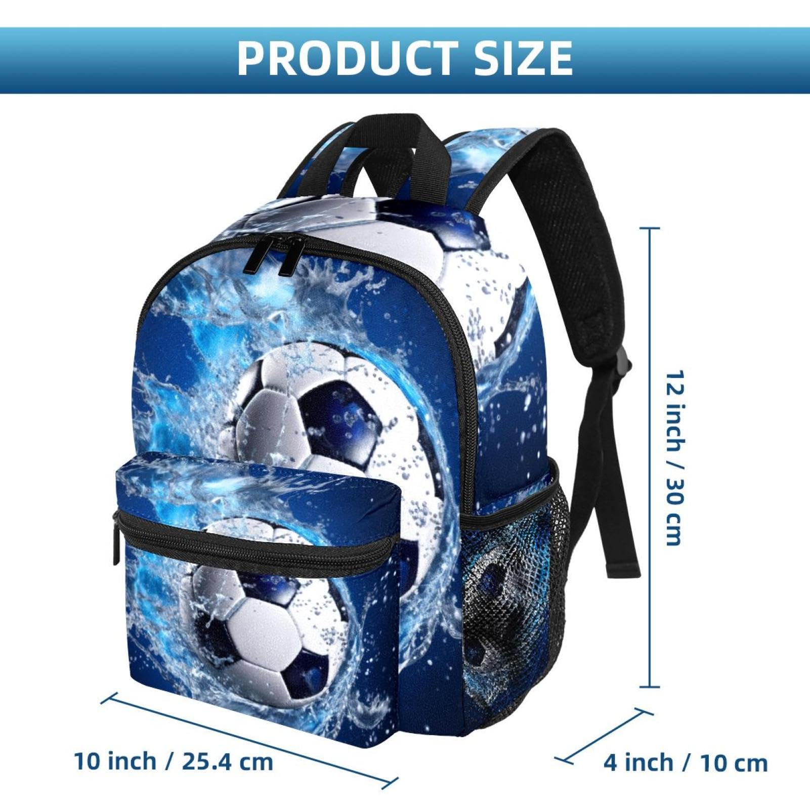 Lightweight Travel Backpack - Small Carry On Backpack for Men & Women, Water Resistant Blue Ocean Design - Perfect for Airplane, Hiking, Work & School