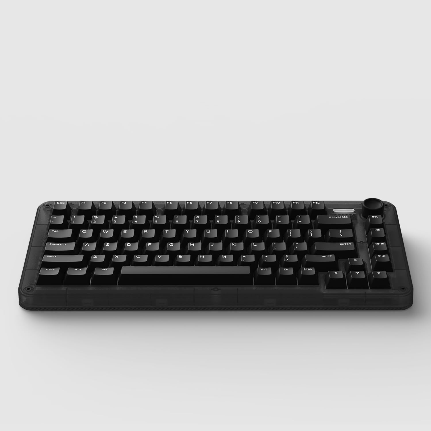 iQunix ZX75 Dark Side 75% RGB Mechanical Keyboard with Volume Knob - 81 Keys Hot-Swappable TTC Gold Pink Switches, Wireless Bluetooth 5.1, 2.4GHz & Wired Connectivity for Windows/Mac - Perfect for Gaming, Coding & Office Work