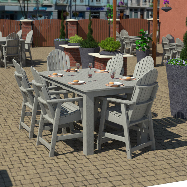 Muskoka 7-Piece Counter Bistro Dining Set - Patio Bar Height Table & Stools for Outdoor Entertaining & Small Space Dining