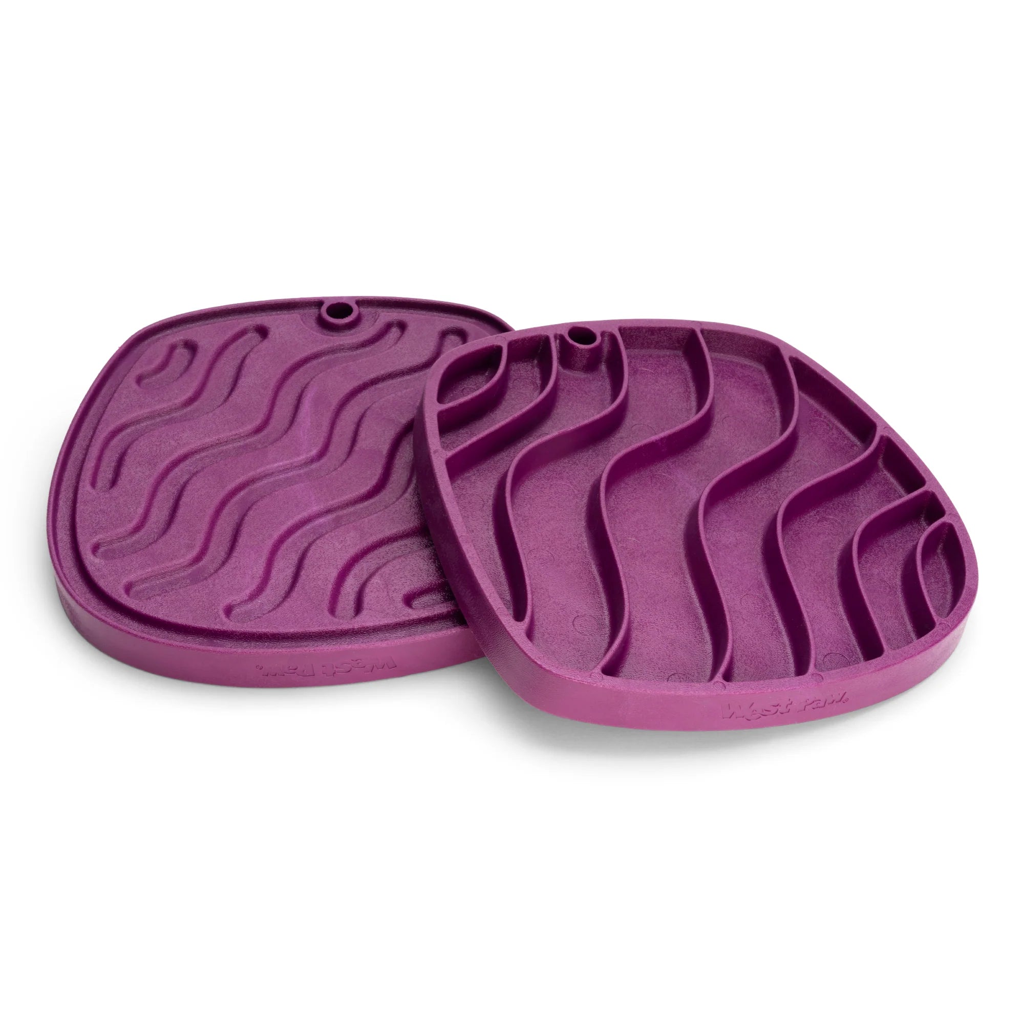 Slow Feeder Lick Mat for Dogs - Purple Non-Slip Silicone Licking Pad with Textured Surface | West Paw All-in-One Dog Enrichment Mat | Perfect for Mealtime Fun, Anxiety Relief & Grooming Sessions