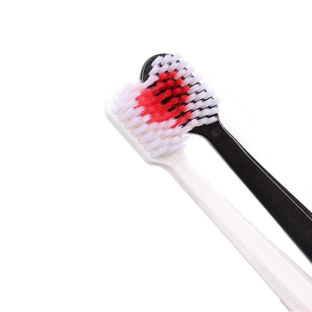 Katartizo 2 Pack Heart Shaped Couple Toothbrushes - Black & White Eco-Friendly Nano Bristles for Gentle Dental Care | Perfect for Couples, Travel & Gift Giving