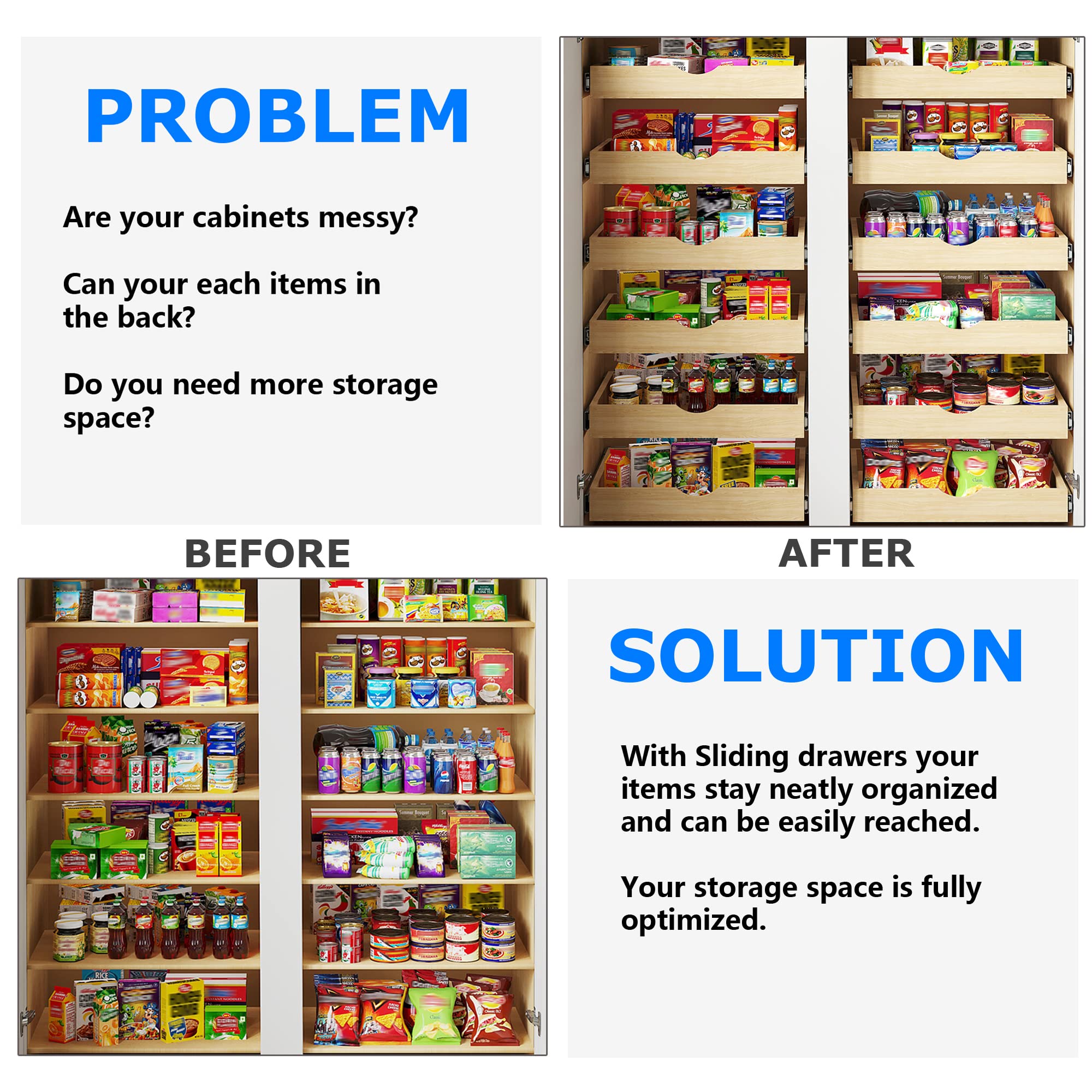 Pull Out Cabinet Shelf Organizer - 23