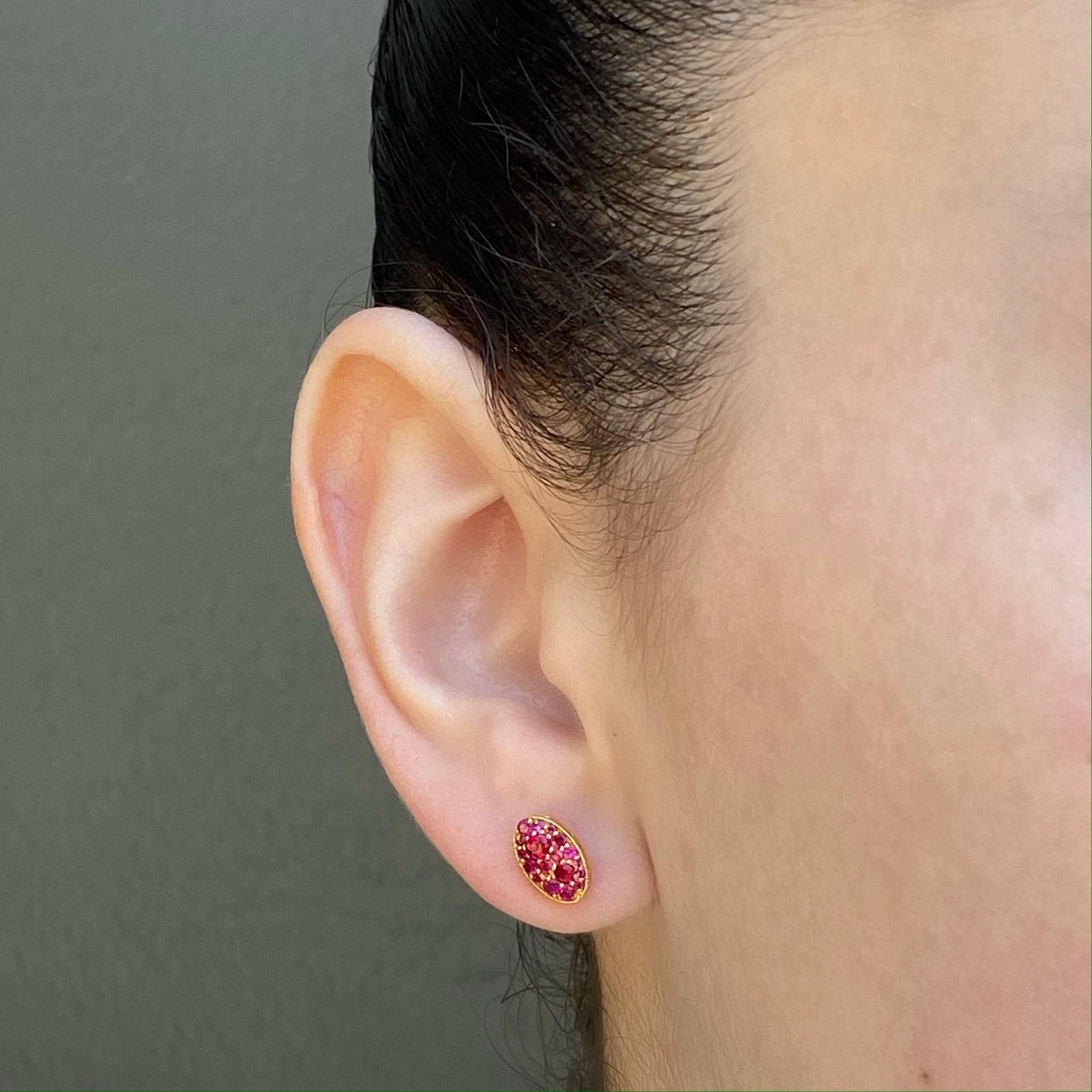 Petit Cluster Stud Earrings - Dainty & Elegant Gold Plated Studs for Women | Perfect for Everyday Wear, Parties & Gifting