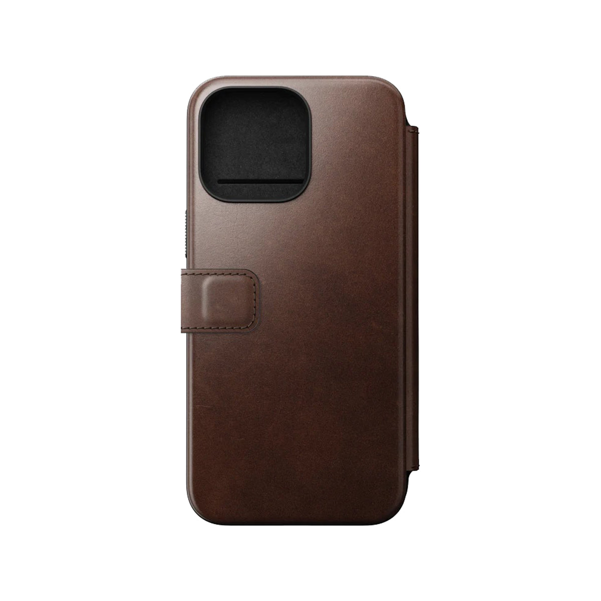 Premium Nomad Horween Leather Folio Case for iPhone 15 Pro Max - Luxurious Brown Leather Phone Cover | Perfect for Business Professionals & Travel Enthusiasts