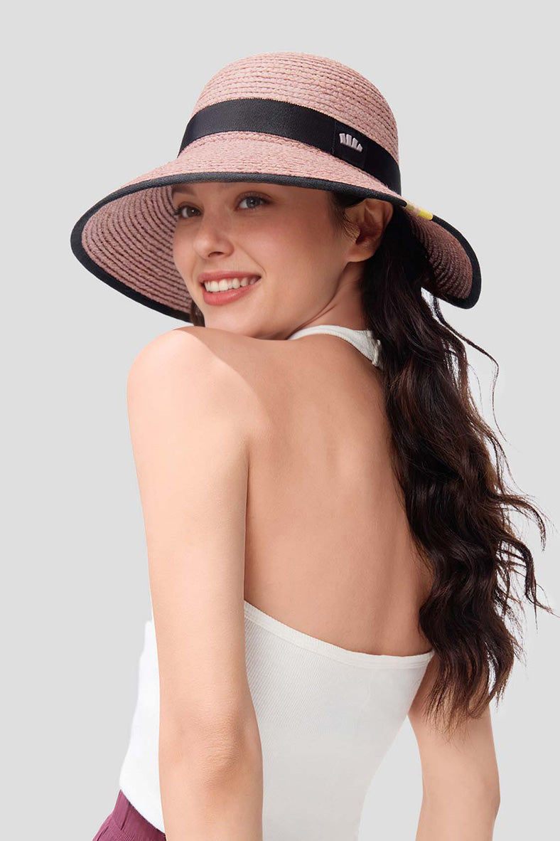 Horizon Women's Wide Brim Sun Straw Hat UPF50+ UV Protection - AL717 for Beach, Garden & Outdoor Activities