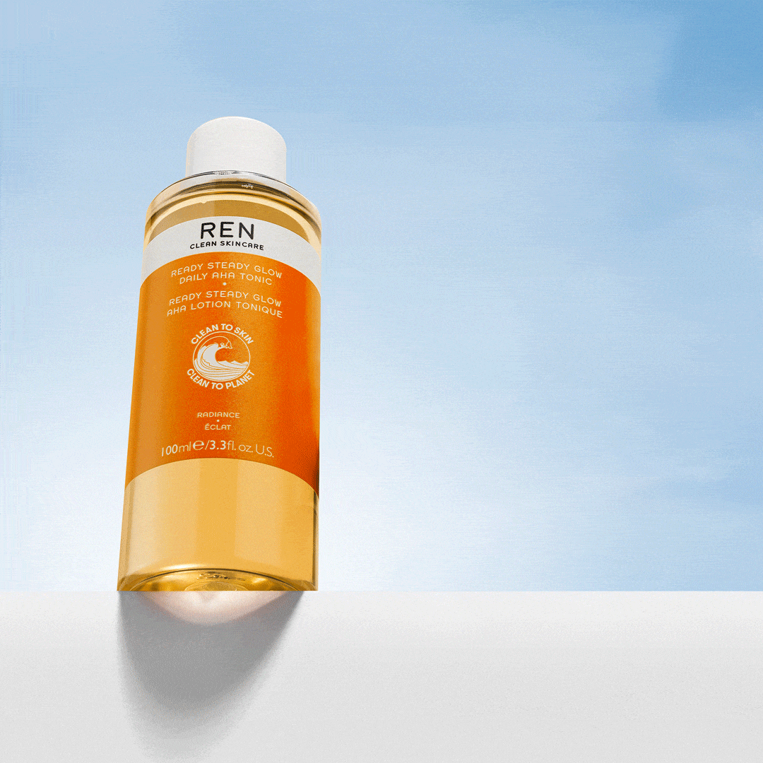 Mini Radiance Ready Steady Glow Daily AHA Tonic - Exfoliating Facial Toner for Brightening & Smoothing Skin | Perfect for Morning & Night Skincare Routine