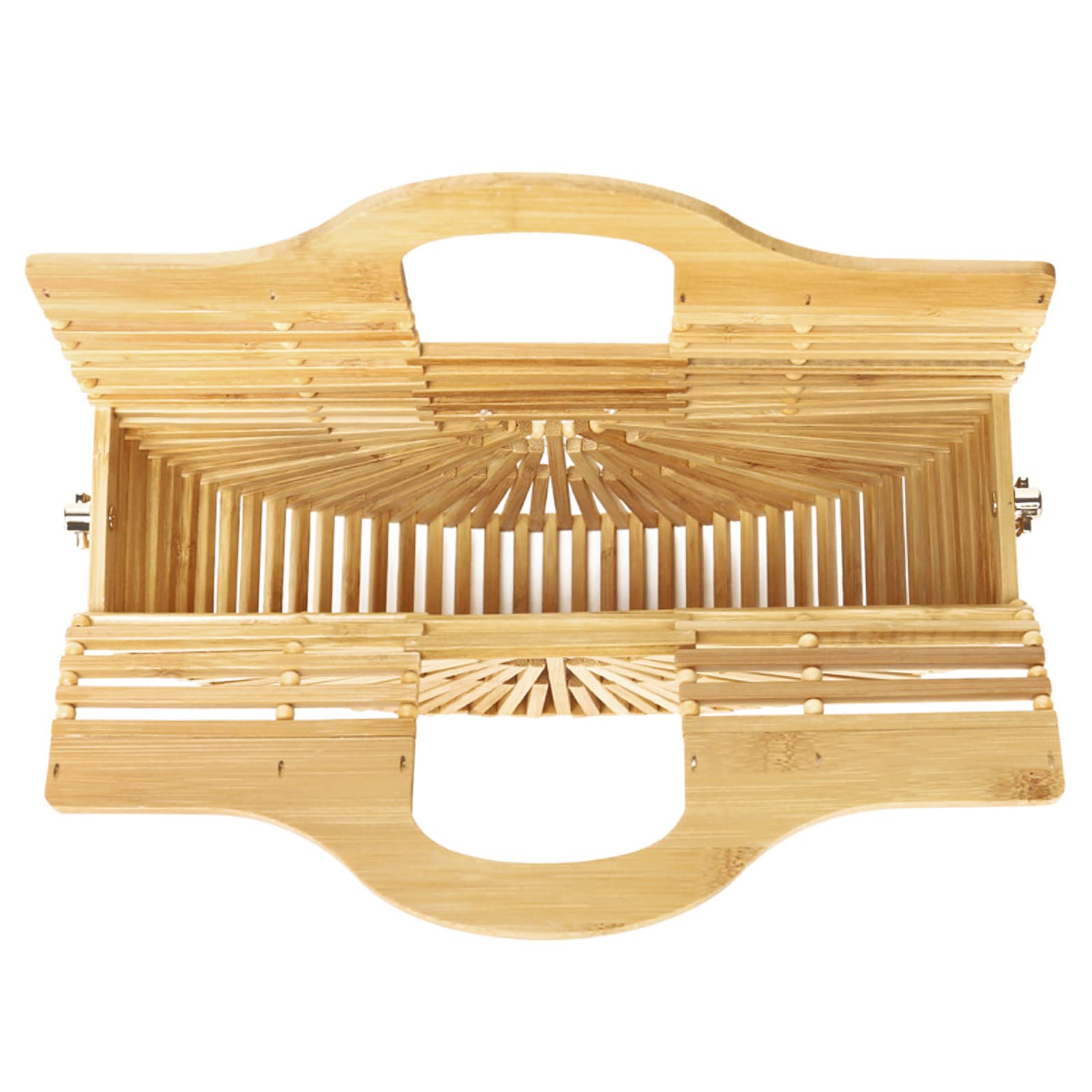 Miuco Eco-Friendly Bamboo Tote Bag - Handmade Women's Top Handle Handbag with Detachable Chain Strap - Perfect for Beach, Shopping & Daily Use
