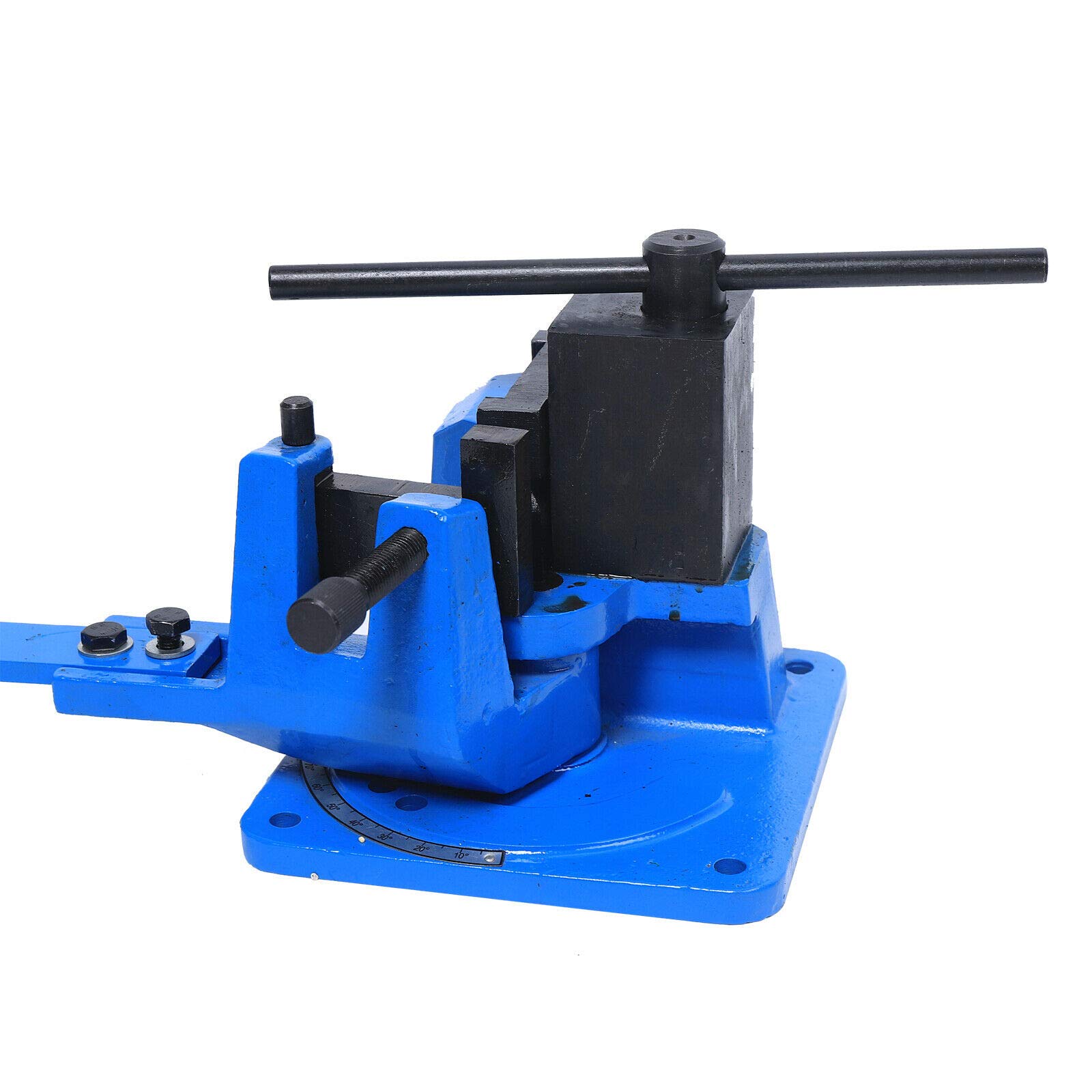 Gdrasuya10 Manual Metal Bender Tool - Heavy Duty Cast Steel Rod Bender for Flat, Round, Square & Angle Steel - Universal Bending Machine for DIY Projects, Metalworking & Home Repairs (Blue)
