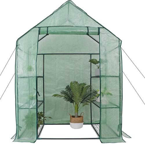 Zedfire Stager Direct - 6 Shelf 3 Tier Portable Mini Greenhouse for Outdoor Plants | Walk-in Garden Planter House for Herbs, Flowers & Seedlings | Perfect for Patio, Balcony & Backyard Gardening