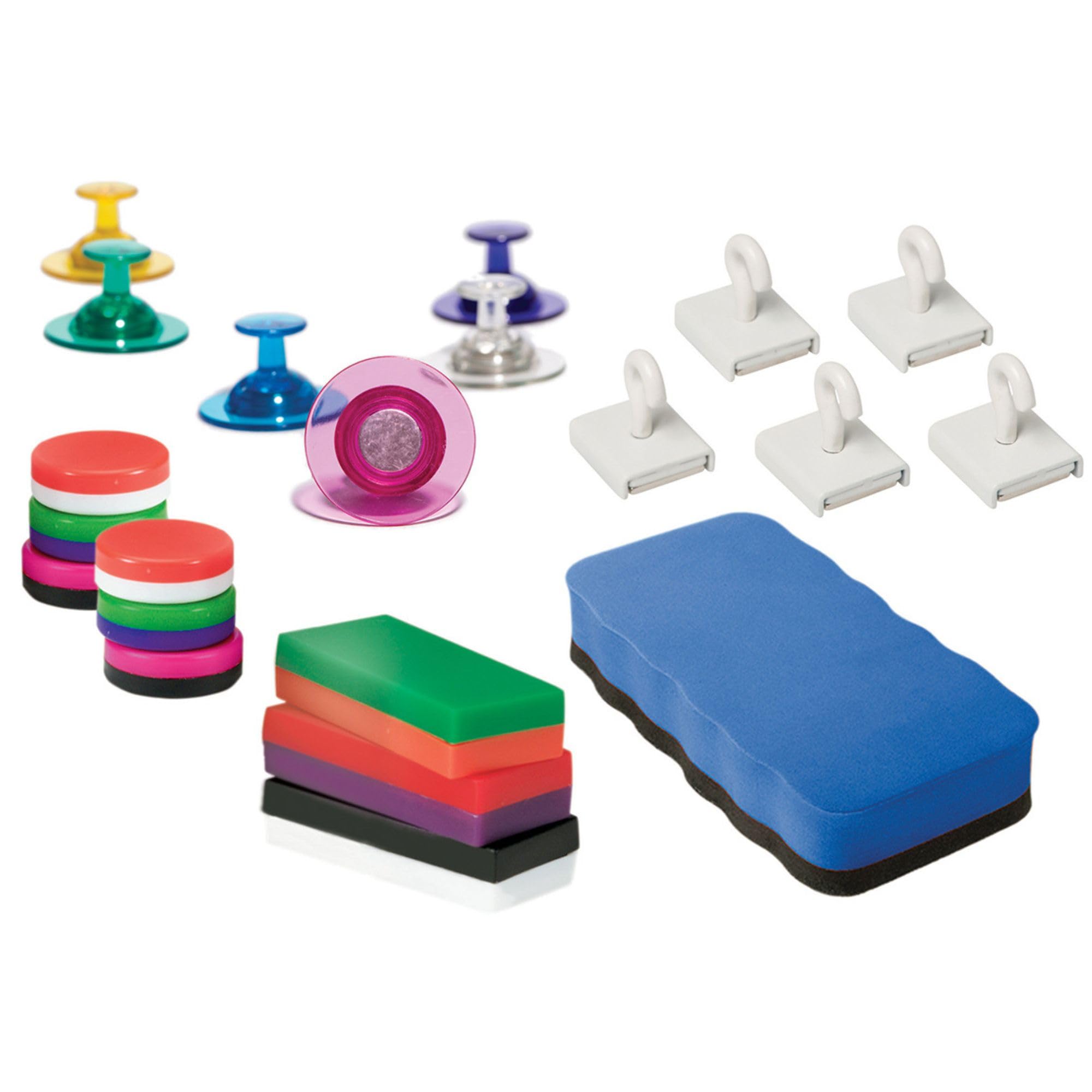 Dowling Magnets Heavy Duty Magnetic Whiteboard Accessories Bundle - Strong Fridge Magnets for Office, Classroom & School Supplies | Perfect for Teachers, Whiteboards & Refrigerators | Item 735501