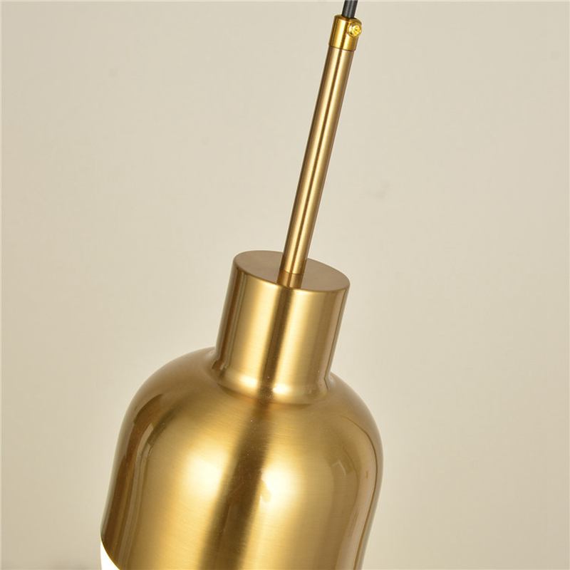 Brass Deco Spotlight Pendant Light - Vintage Industrial Ceiling Lighting for Kitchen Island, Dining Room & Bar Counter