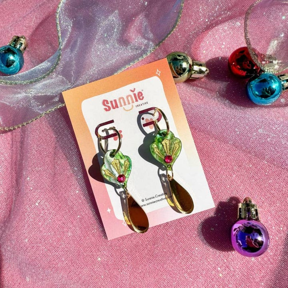 Dainty Folk Acrylic Earrings for Women - Lightweight Handmade Dangle Drop Earrings - Boho Chic Jewelry for Casual Wear, Parties & Gift Giving