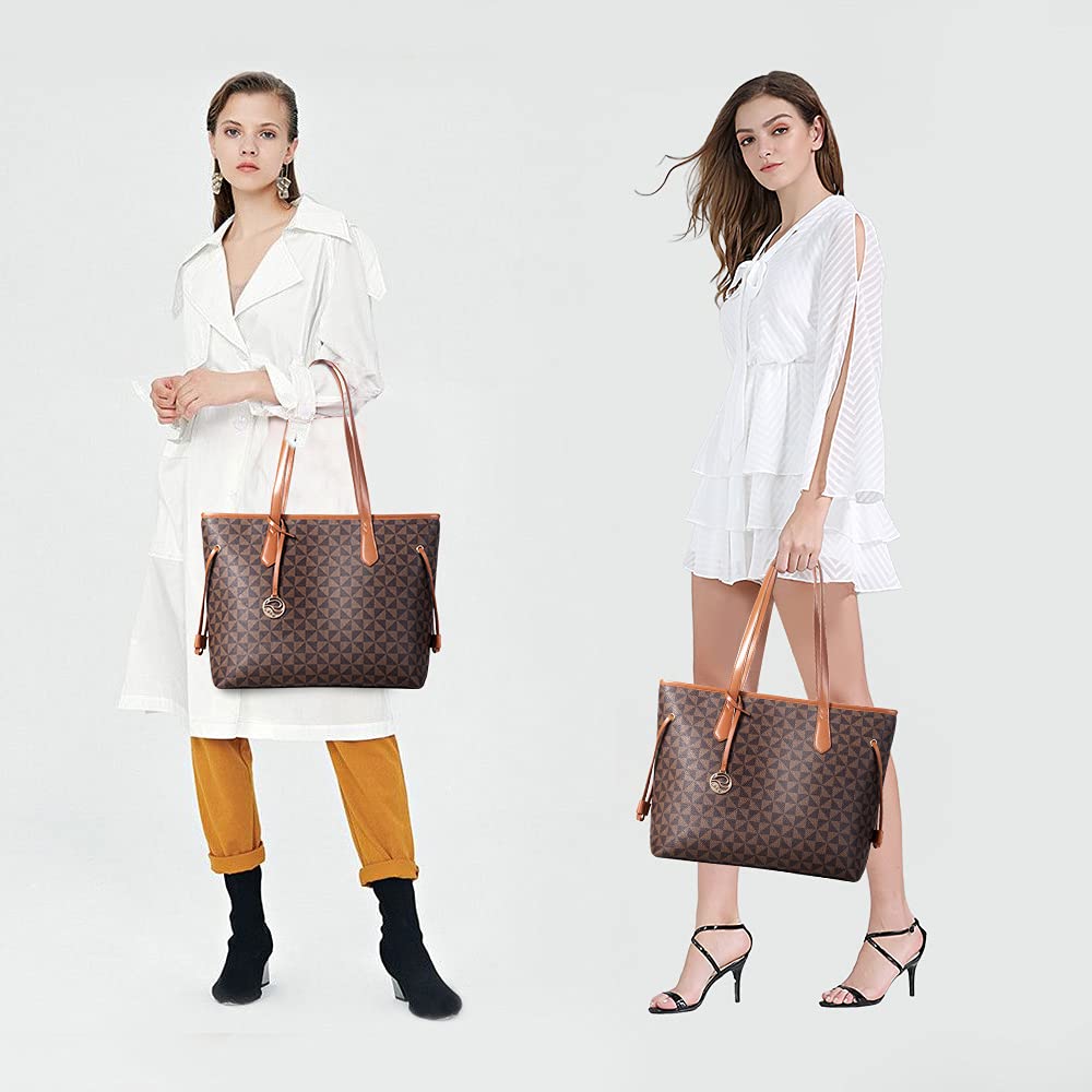 Stylish Faux Leather Tote Bag for Women - Fashionable Shoulder Handbag for Work, School & Dating - Brown | Perfect for Office, College & Casual Outings