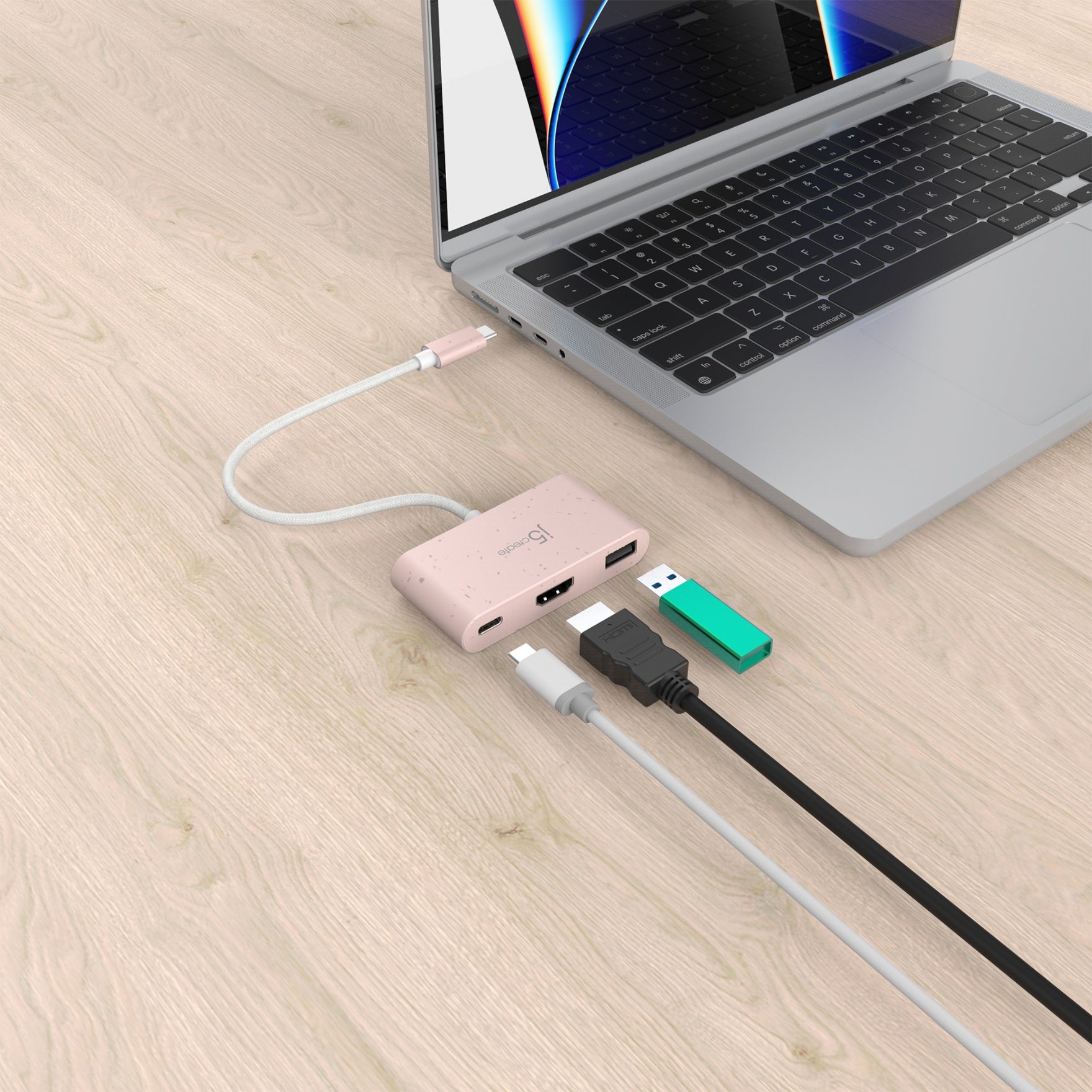 USB C to HDMI & USB Type A Adapter with Power Delivery - 4K Video, Fast Charging for MacBook, iPad, Chromebook, Gaming & Home Office Setup