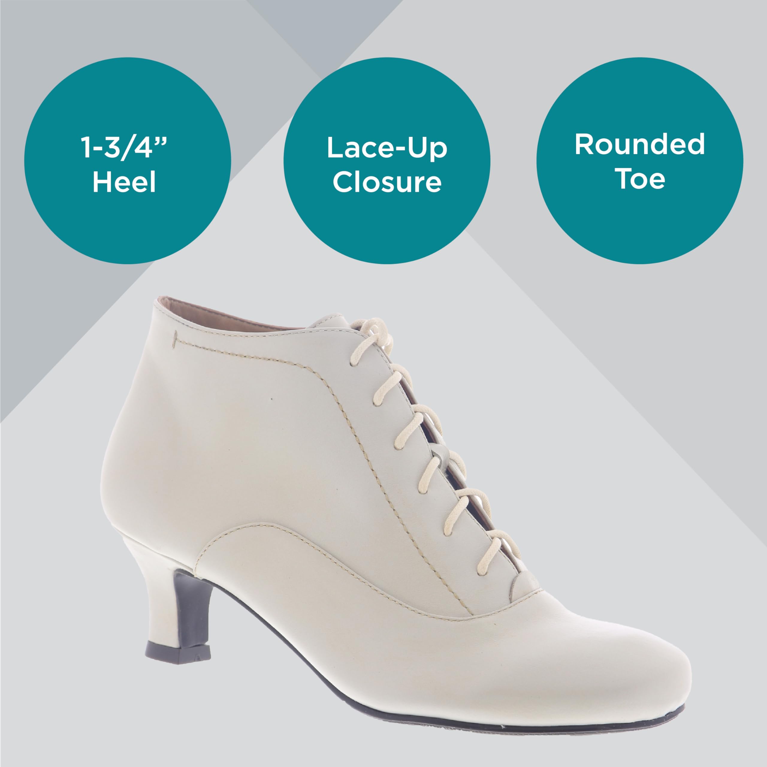 Masseys Women's Sam Lace-Up Leather Bootie - Stylish Ankle Boots for Casual Outfits, Office Wear & Fall Fashion