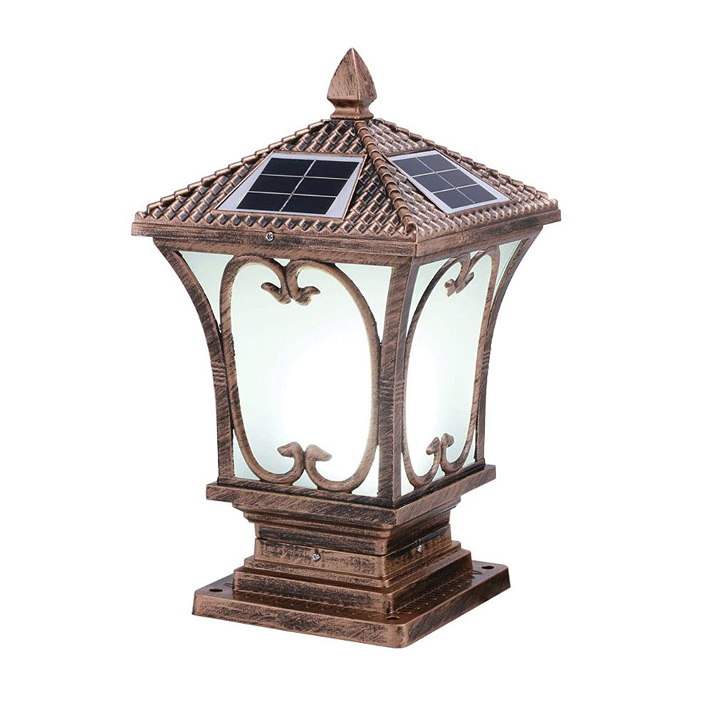 Solar LED Post Cap Lights - Waterproof Outdoor Pillar Lights for Patio, Deck, Fence & Lawn - Modern Solar-Powered Street Lamp for Wooden Posts (Perfect for Garden Pathways, Driveways & Backyard Lighting)