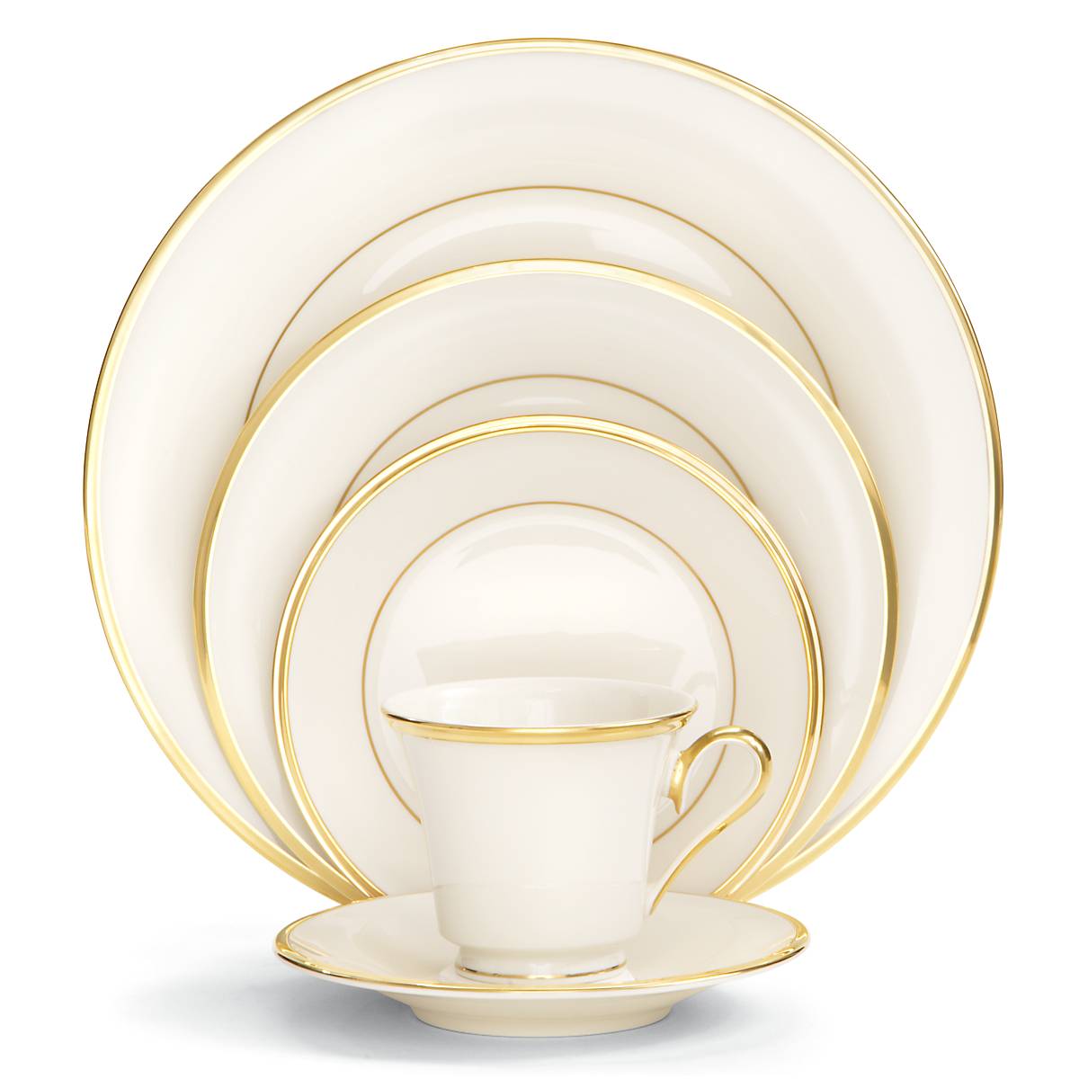 Eternal 5-Piece Dinnerware Set - Elegant Porcelain Plates, Bowls & Cups for Formal Dining, Casual Meals & Entertaining