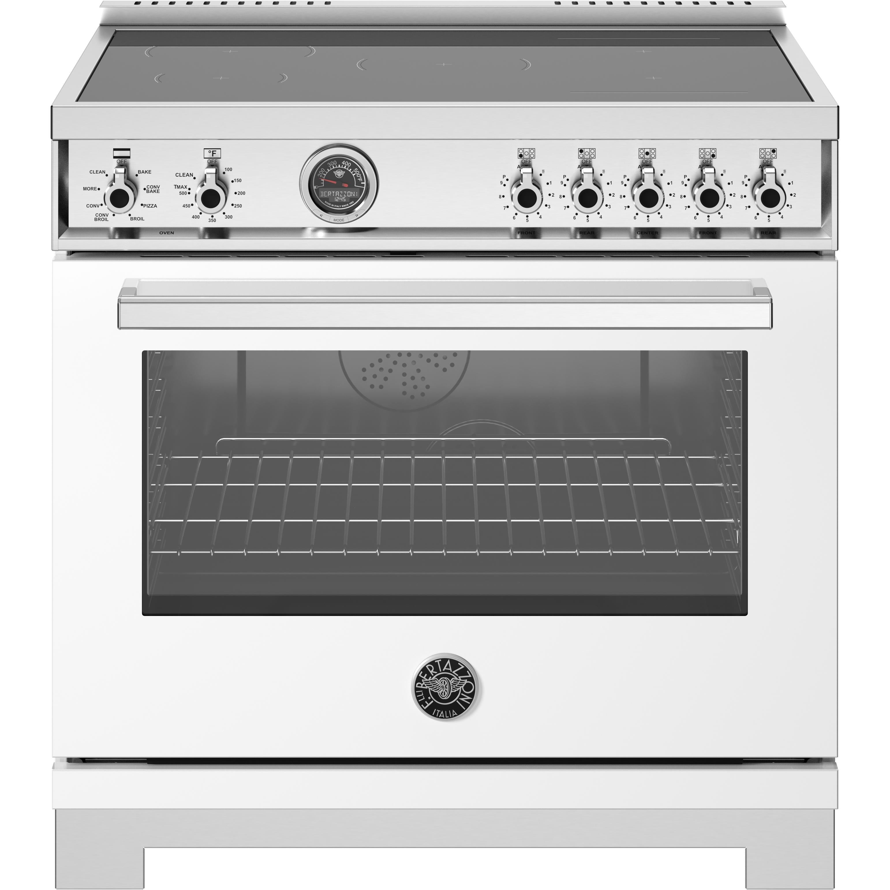 Bertazzoni PRO365ICFEPBIT 36-Inch Freestanding Induction Range - Professional Stainless Steel Cooktop for Modern Kitchens | Perfect for Home Chefs & Entertaining Guests
