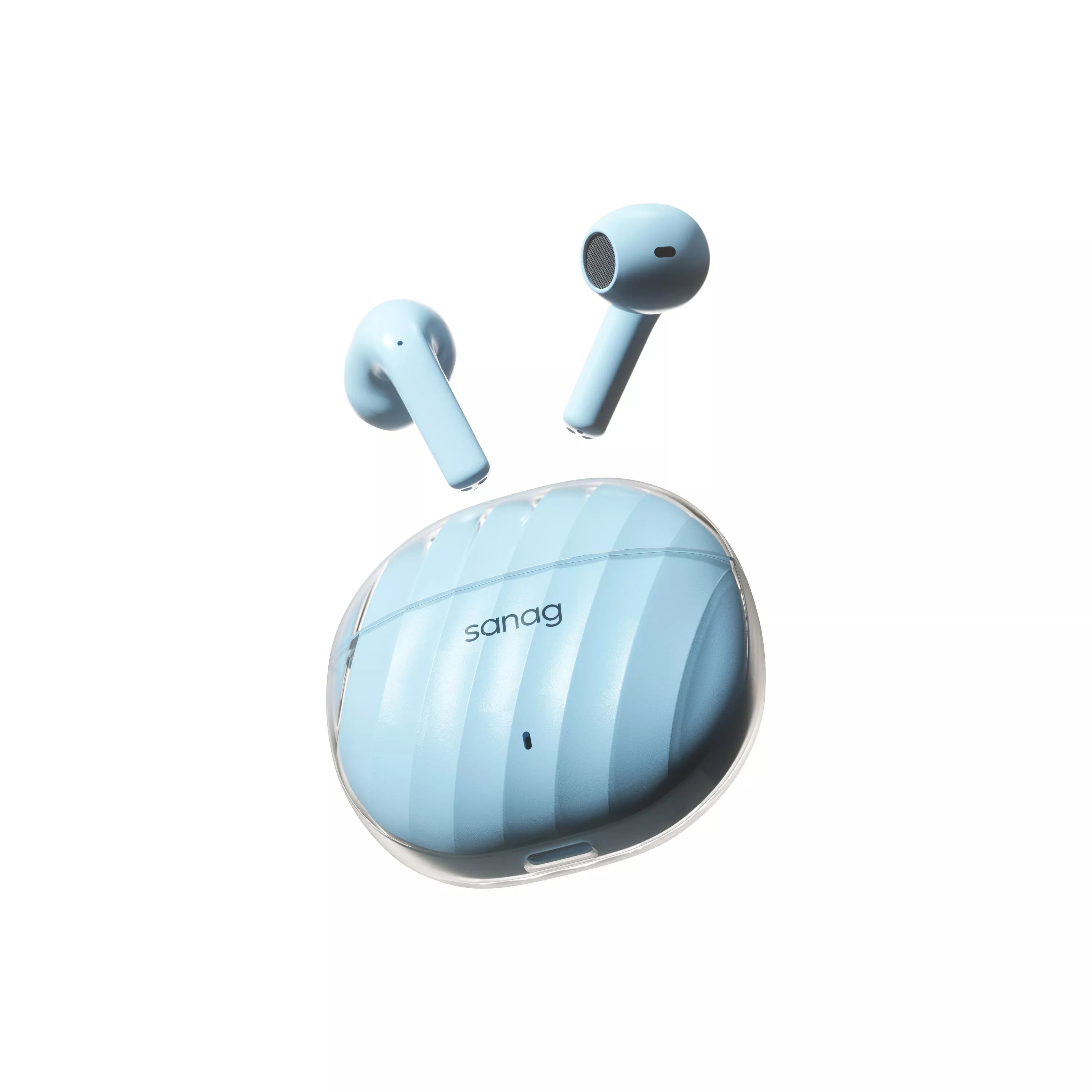 Sanag T40S Pro Wireless Bluetooth Earbuds, Half In-Ear TWS Stereo Headphones with Mic for iPhone Android - Perfect for Gym, Running, Commuting & Workouts