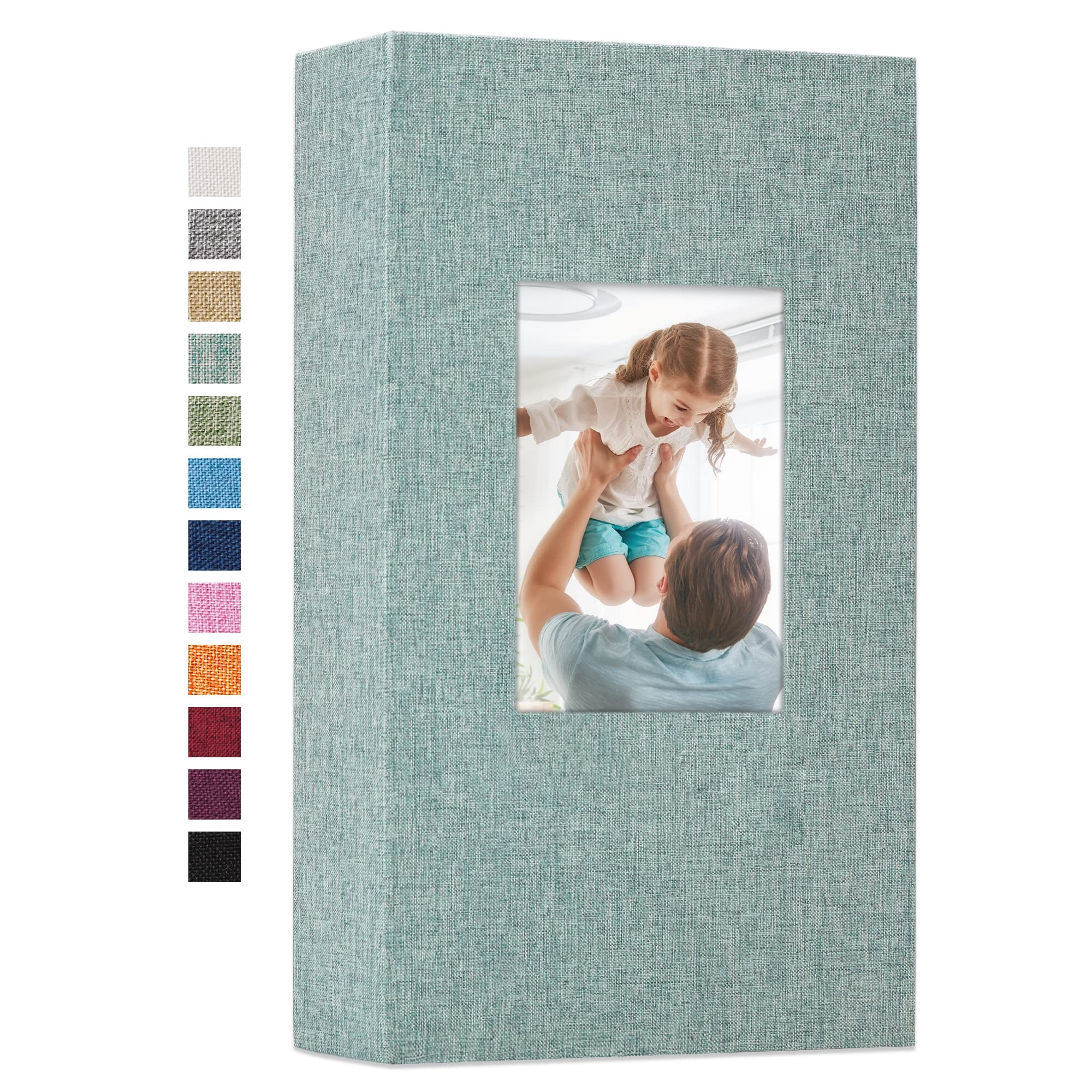 Vienrose Linen Photo Album - 300 Pockets for 4x6 Photos, Fabric Cover Scrapbook, Slip-in Picture Album for Wedding, Baby, Family Memories - Perfect for Preserving Special Moments & Displaying Cherished Photos