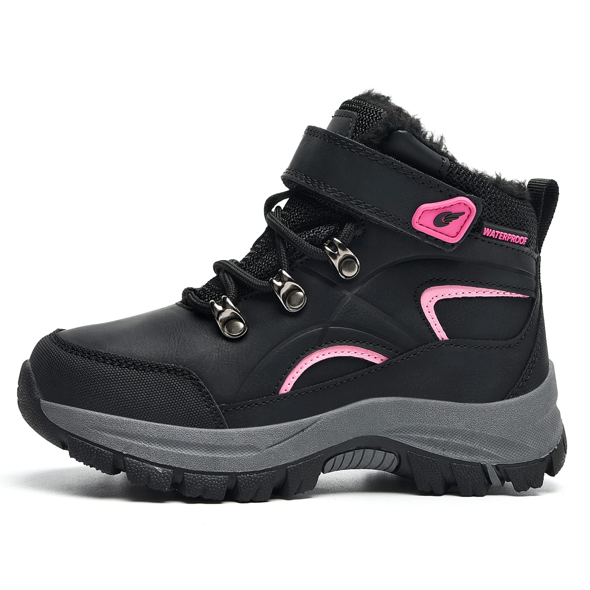 **Gyeice Waterproof Winter Snow Boots for Kids - Non-Slip Insulated Hiking Shoes for Boys & Girls (Toddler to Big Kid) - Perfect for Snow Play, Outdoor Adventures & Cold Weather**