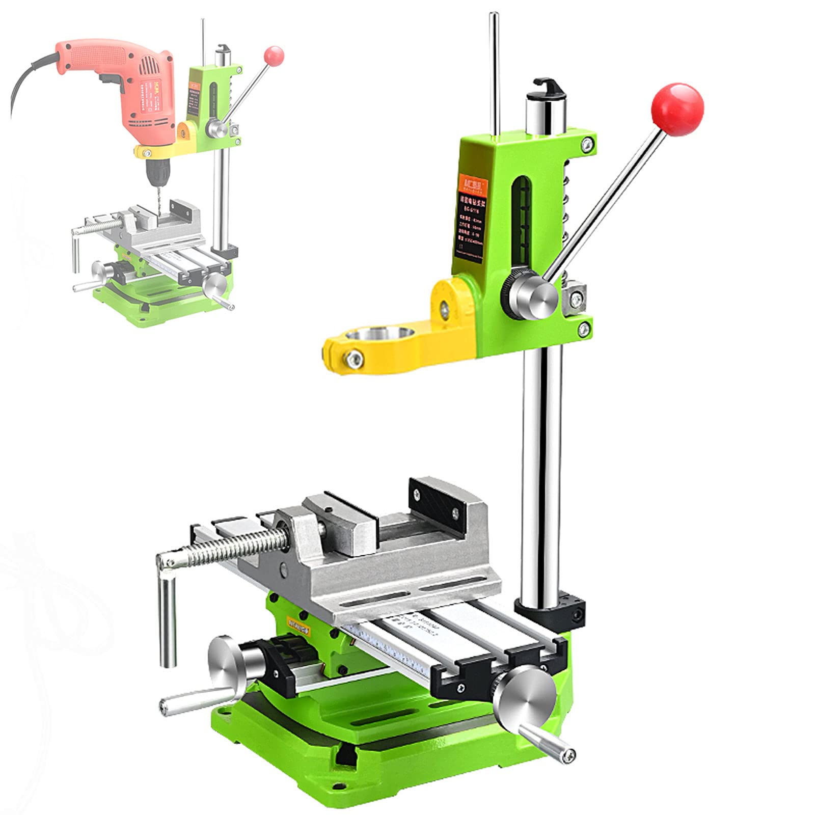 **Heavy Duty Drill Press Stand with Vice & Workbench – Adjustable Height & Rotating Jaw for Precision Drilling & Cutting | Ideal for Woodworking, Metalworking & DIY Projects**