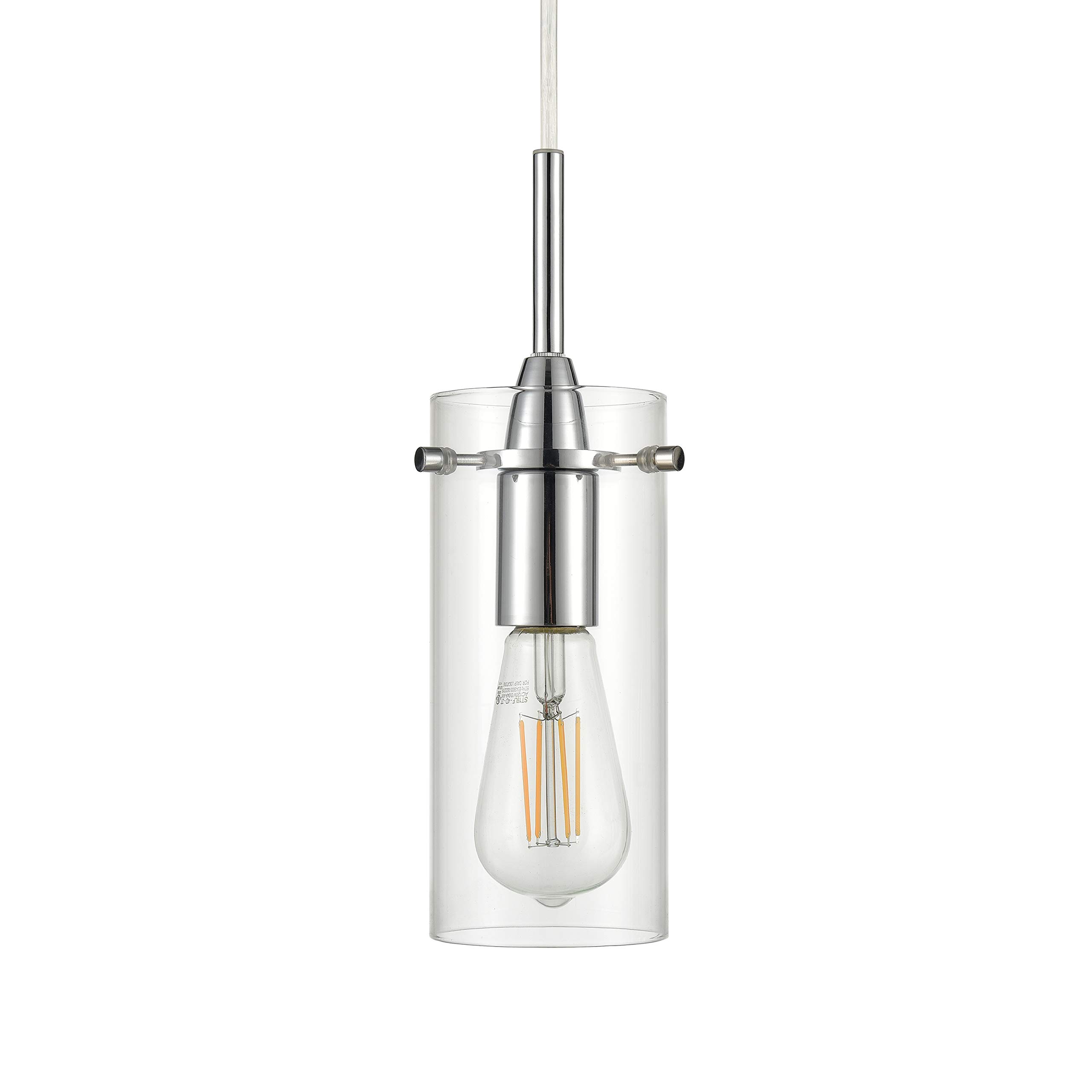 Liara Effimero 3-Light Cluster Pendant - Modern Brushed Nickel Chandelier for Foyer, Entryway & Staircase - Elegant Lighting Solution for High Ceilings & Stairwells - Perfect for Contemporary Home Decor & Interior Design