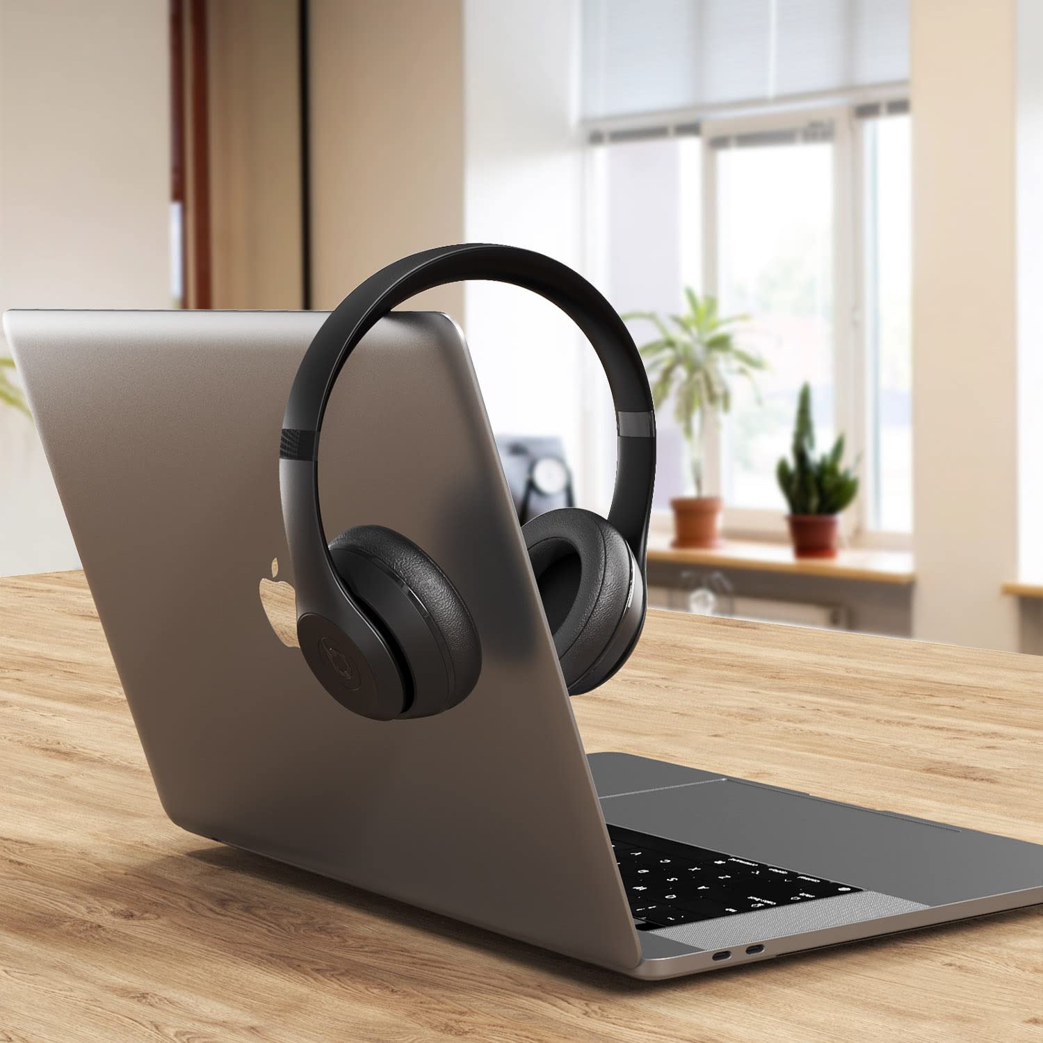 YOCOWOCO Replacement Ear Pads for Beats Solo 2 & Solo 3 Wireless Headphones - Soft Leather Memory Foam Cushions (Black) | Comfortable Headphone Accessories for Work, Travel & Gaming