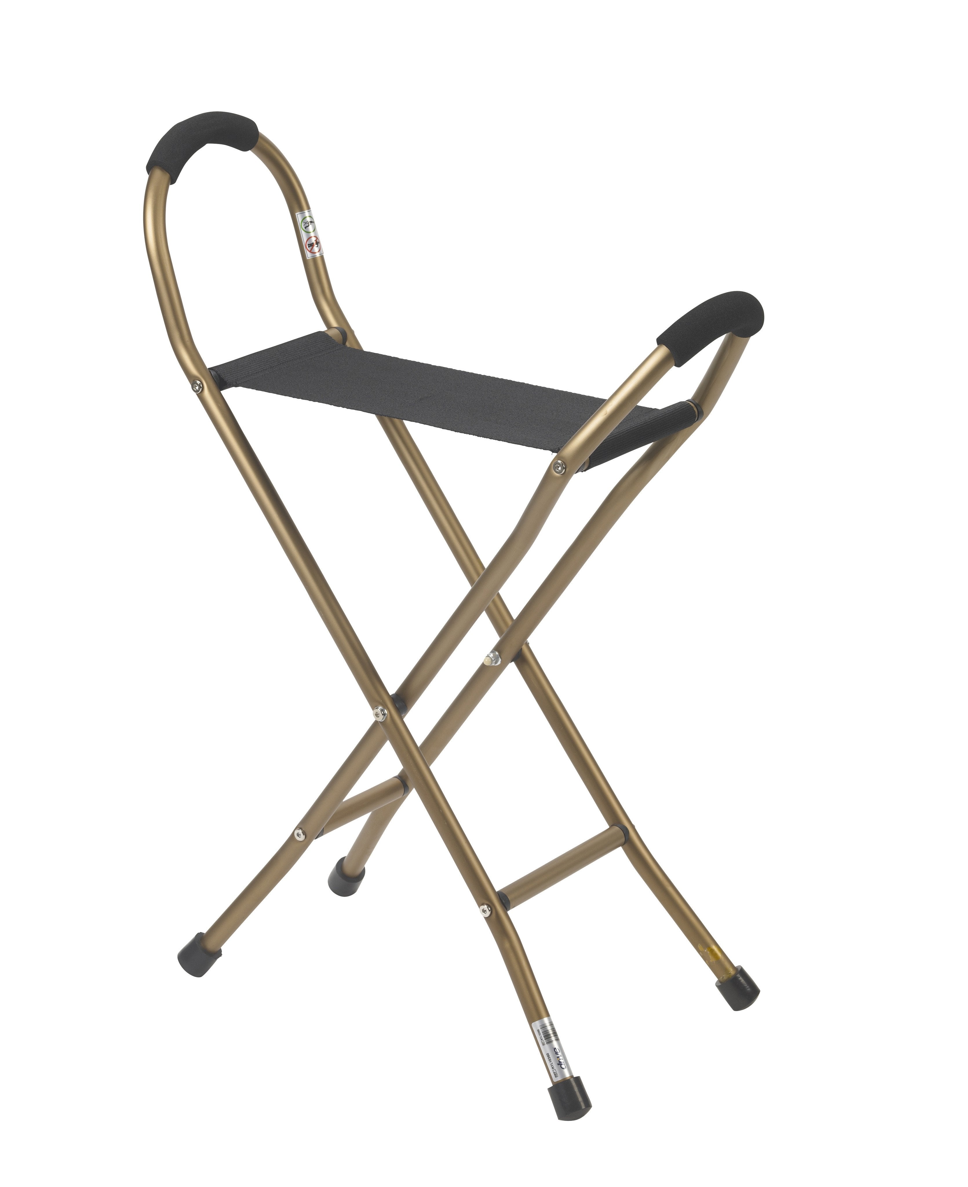 Lightweight Folding Cane with Sling Seat - Portable Walking Stick for Seniors & Hiking - Perfect for Outdoor Activities & Mobility Support