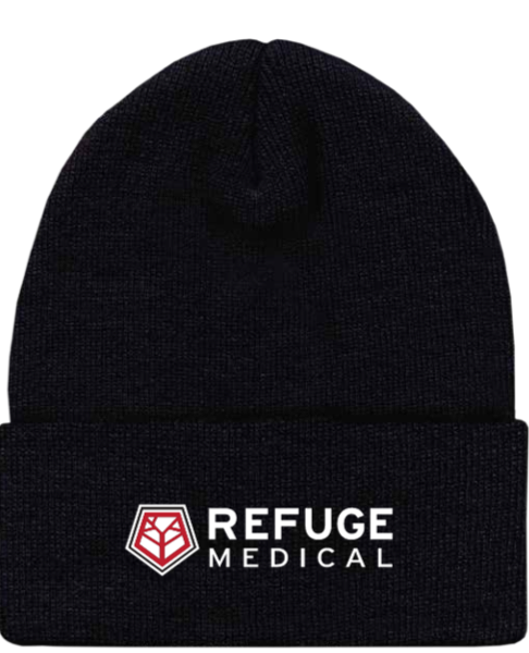 Refuge Beanie - Warm Winter Knit Hat for Men & Women - Cozy Fleece Lined Skull Cap for Outdoor Activities, Hiking, and Cold Weather