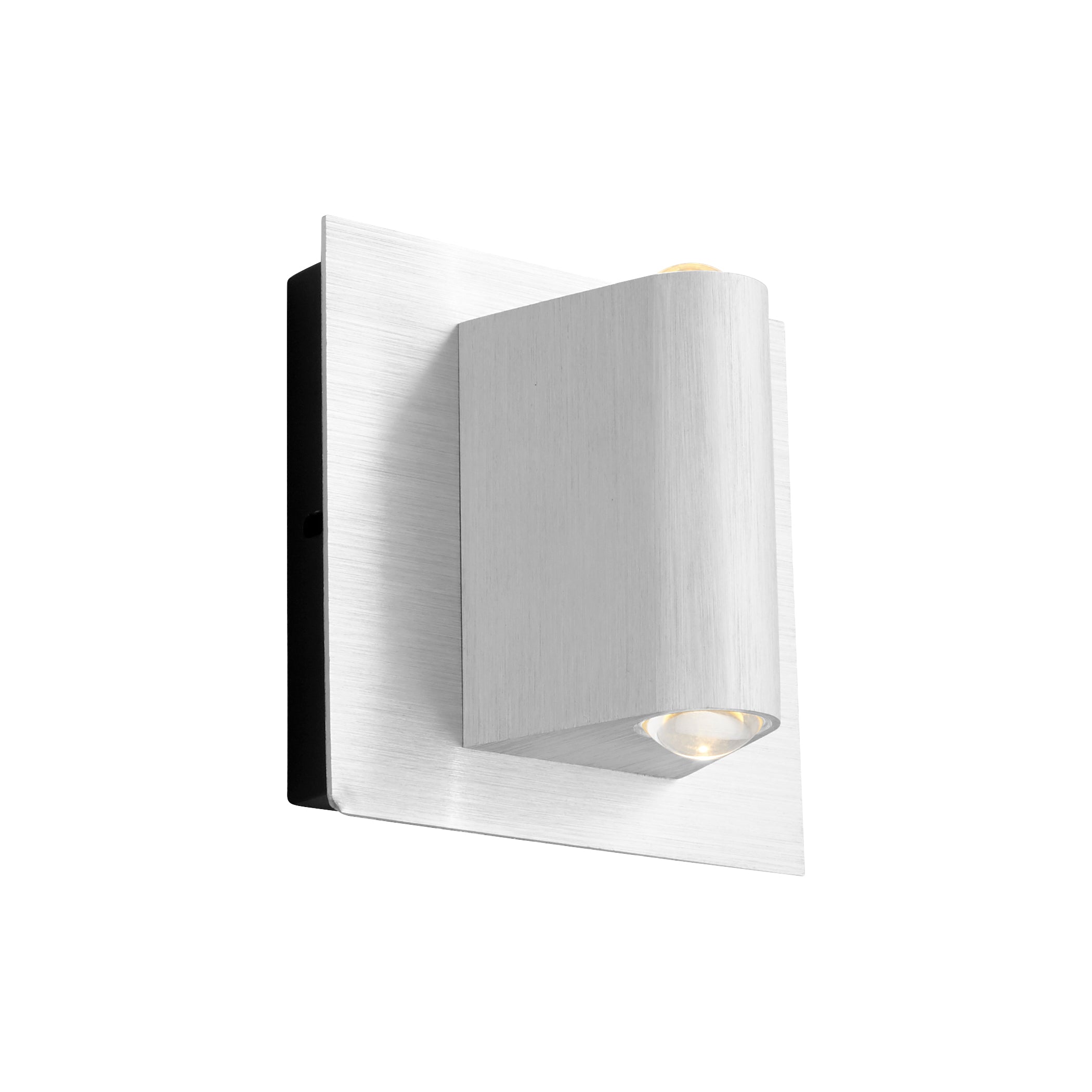 Oxygen Cadet 3 748 16 Outdoor Wall Sconce Light - Brushed Aluminum Finish - Weatherproof Exterior Lighting for Patio, Garden & Entryway