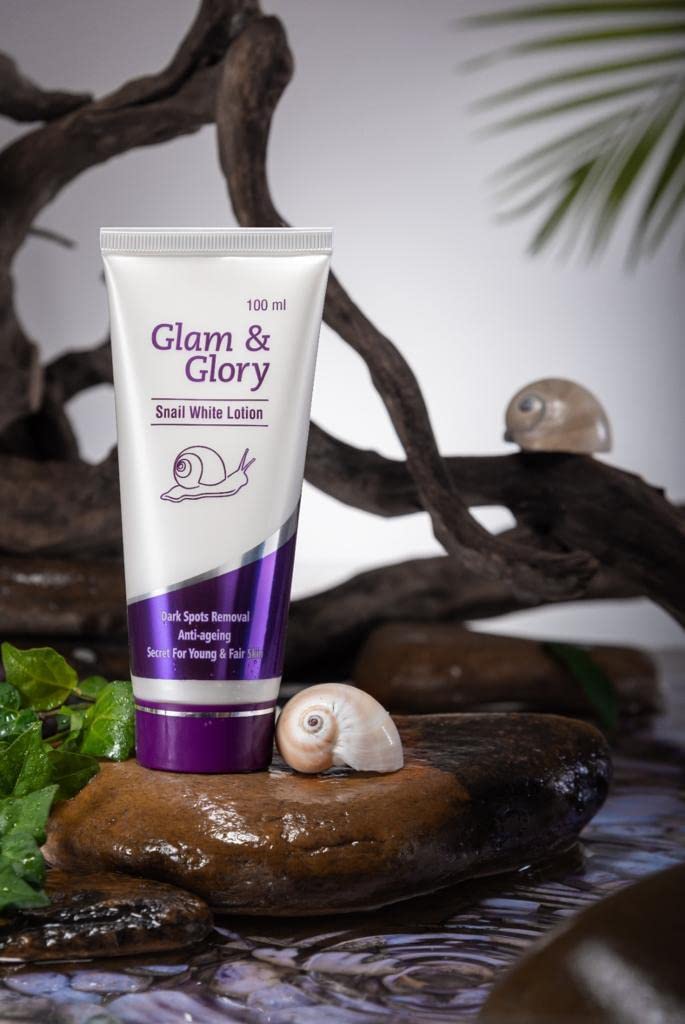 Glam & Glory Snail White Lotion - Dark Spot Corrector & Anti-Aging Face Cream for Bright, Fair Skin (2-Pack) | Daily Moisturizer for Glowing Complexion & Evening Skin Tone