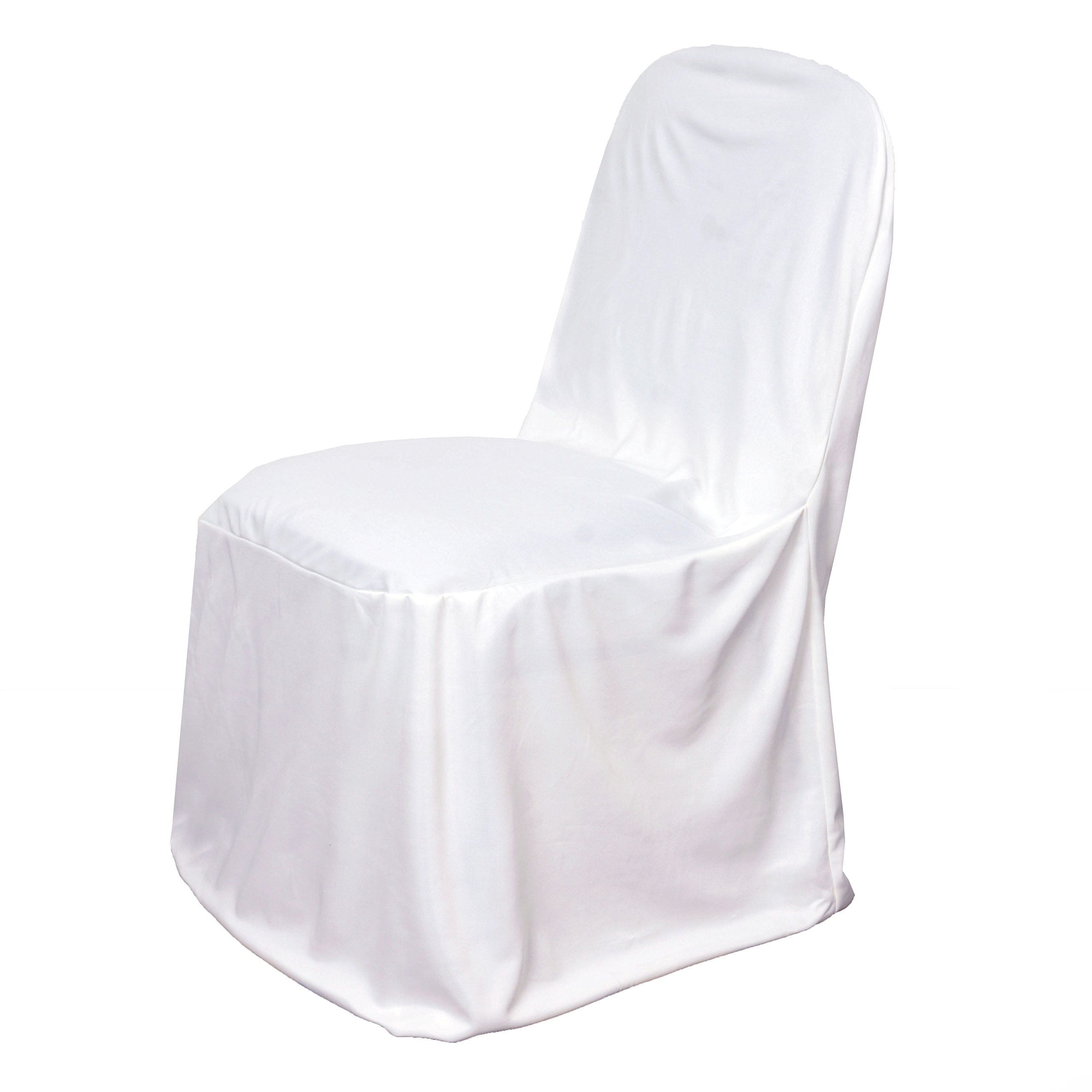 Premium Stretch Scuba Fitted Banquet Chair Covers - 10 Pack White - Elegant Wedding & Party Decor, Dining Reception Supplies - Perfect for Banquets, Ceremonies, and Special Events