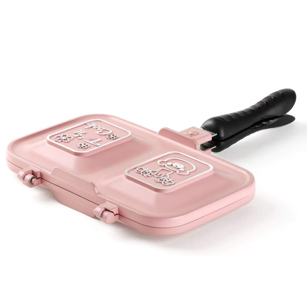 Premium GDSKL Maifan Stone Small Bear Nonstick Double-Sided Frying Pan - Healthy Cooking Pot for Eggs, Pancakes & Grilled Cheese - Perfect for Camping, RV Trips & Small Kitchen Cooking